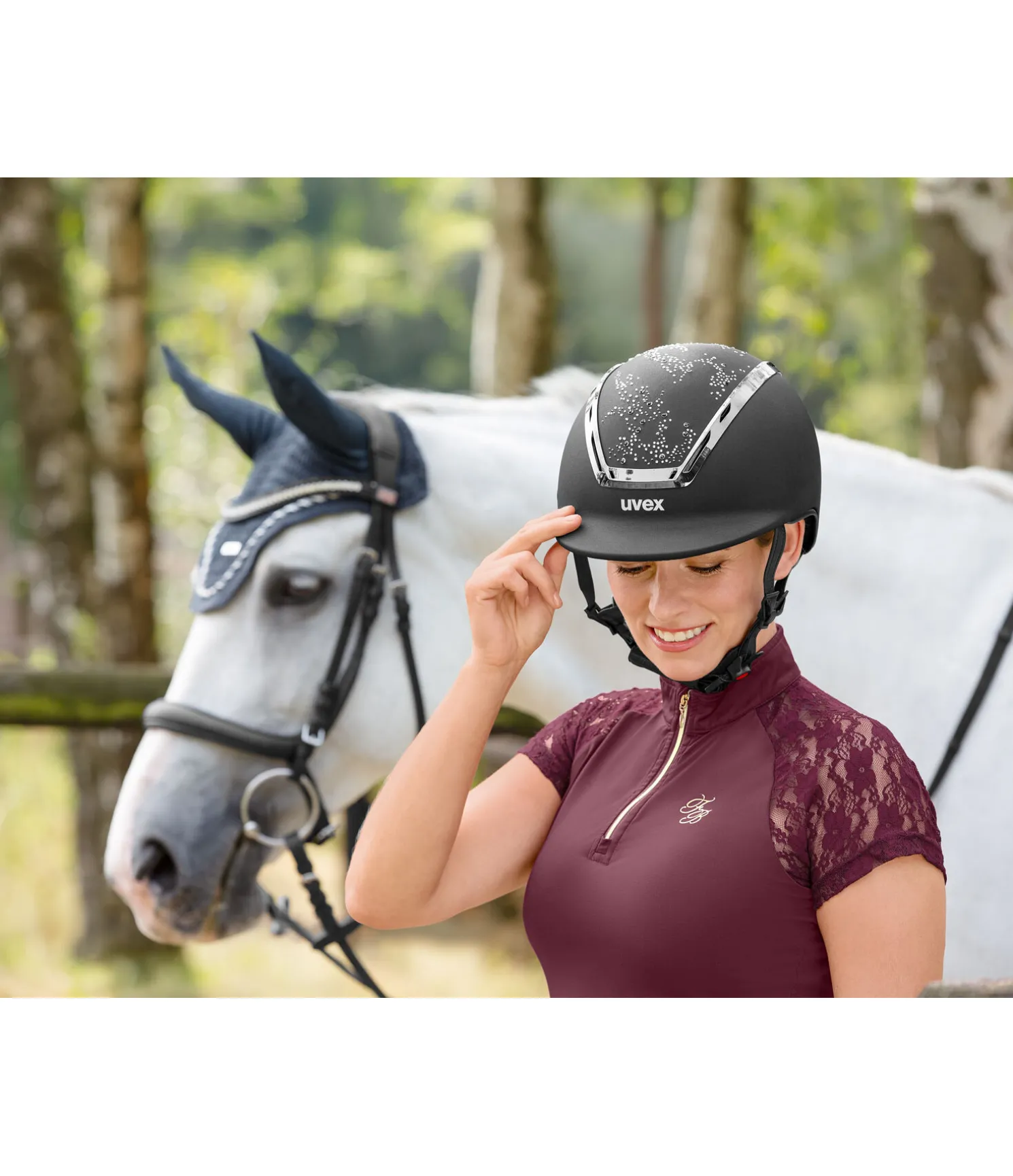 Casque d'équitation exxeed diamond