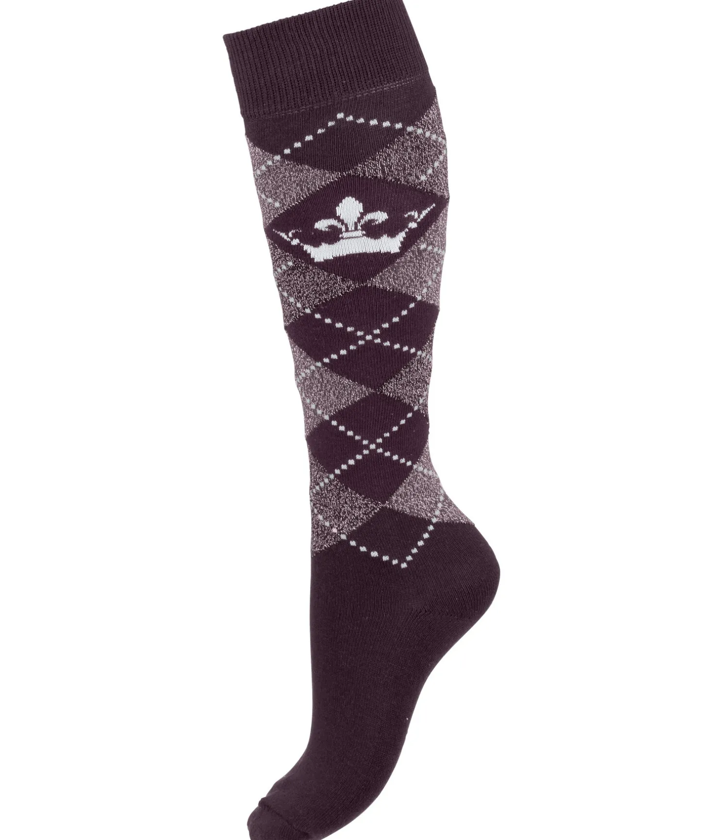 Chaussettes hautes Argyle Glitzer II