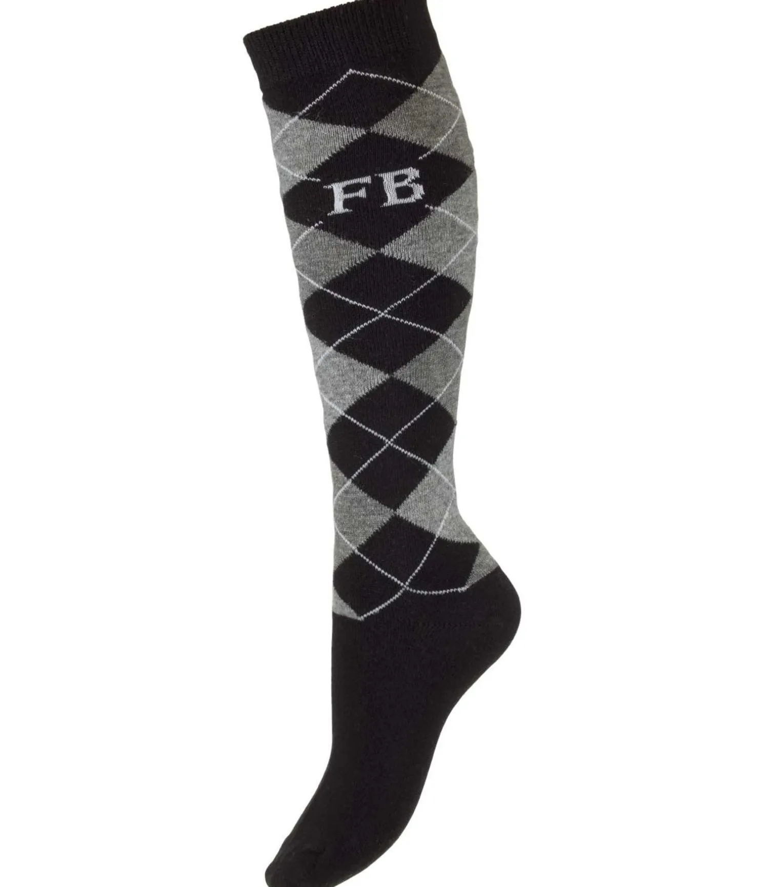 Chaussettes hautes à base de laine mérinos Argyle