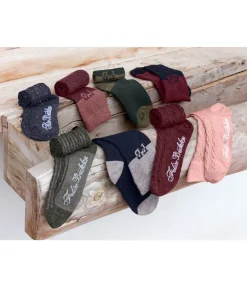 Chaussettes hautes à base de laine mérinos Holly