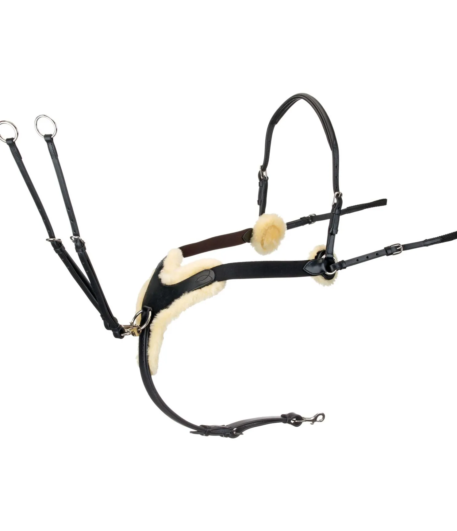 Collier de chasse avec véritable fourrure d'agneau Soft & Comfort