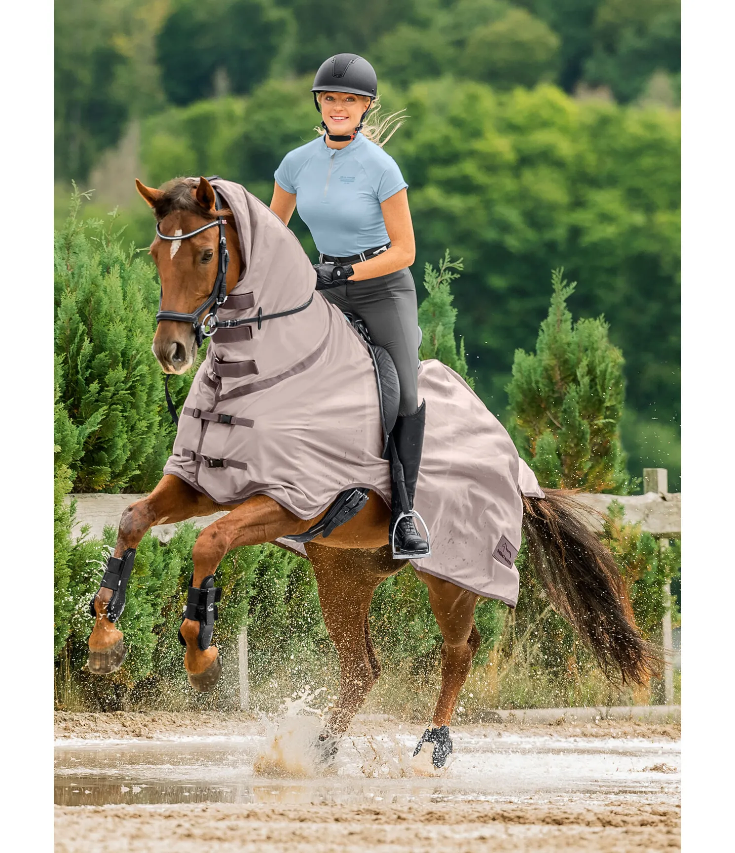 Couvre-reins anti-mouches avec couvre-cou Vega