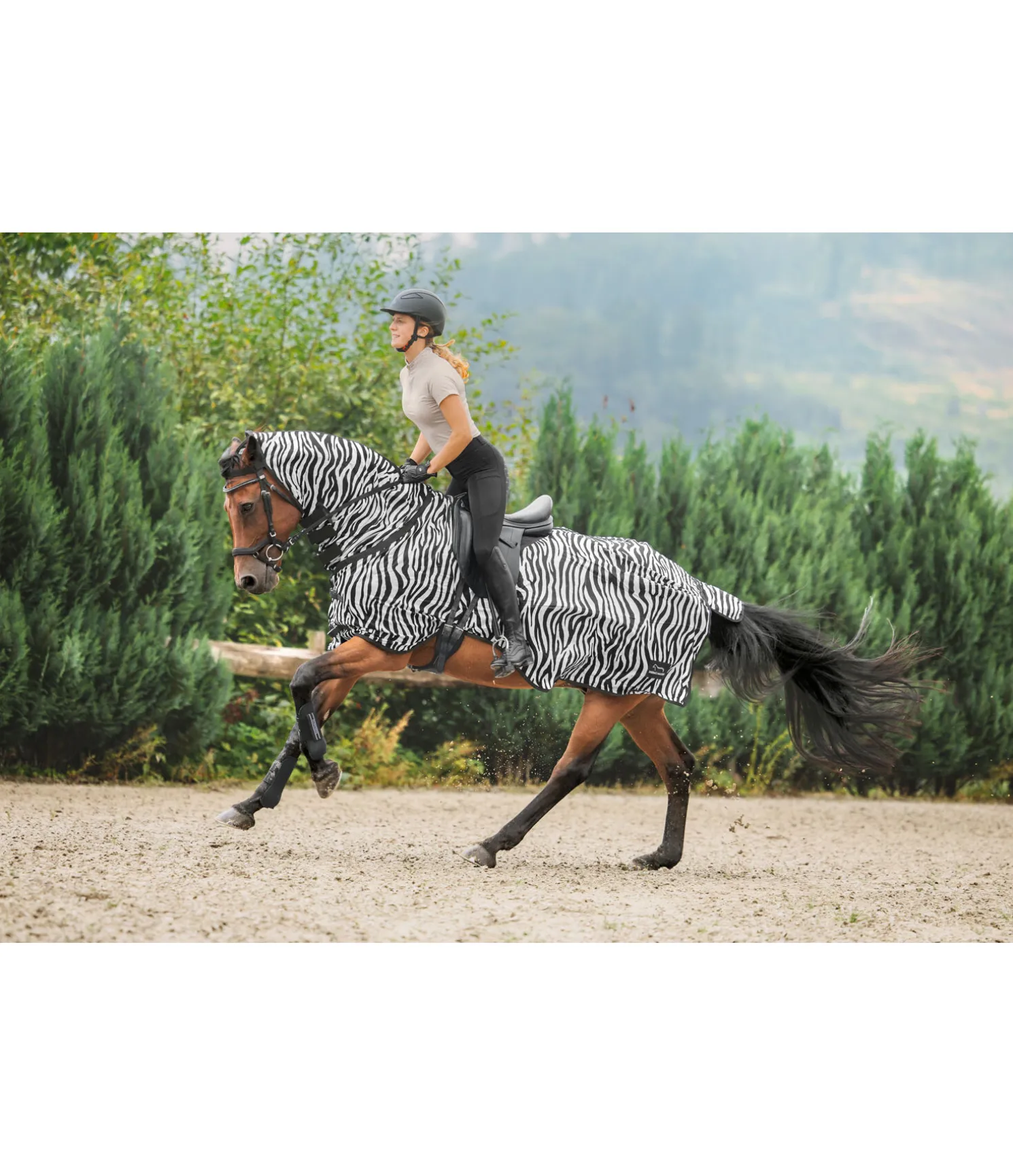 Couvre-reins anti-mouches Zebra