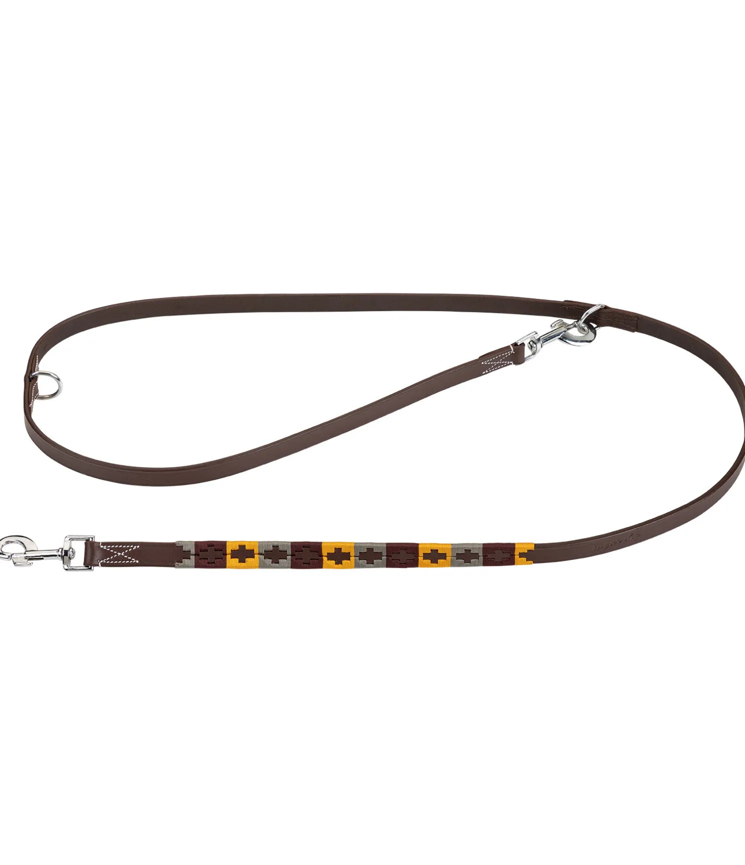 Ensemble collier et laisse en cuir pour chien Polo Sports