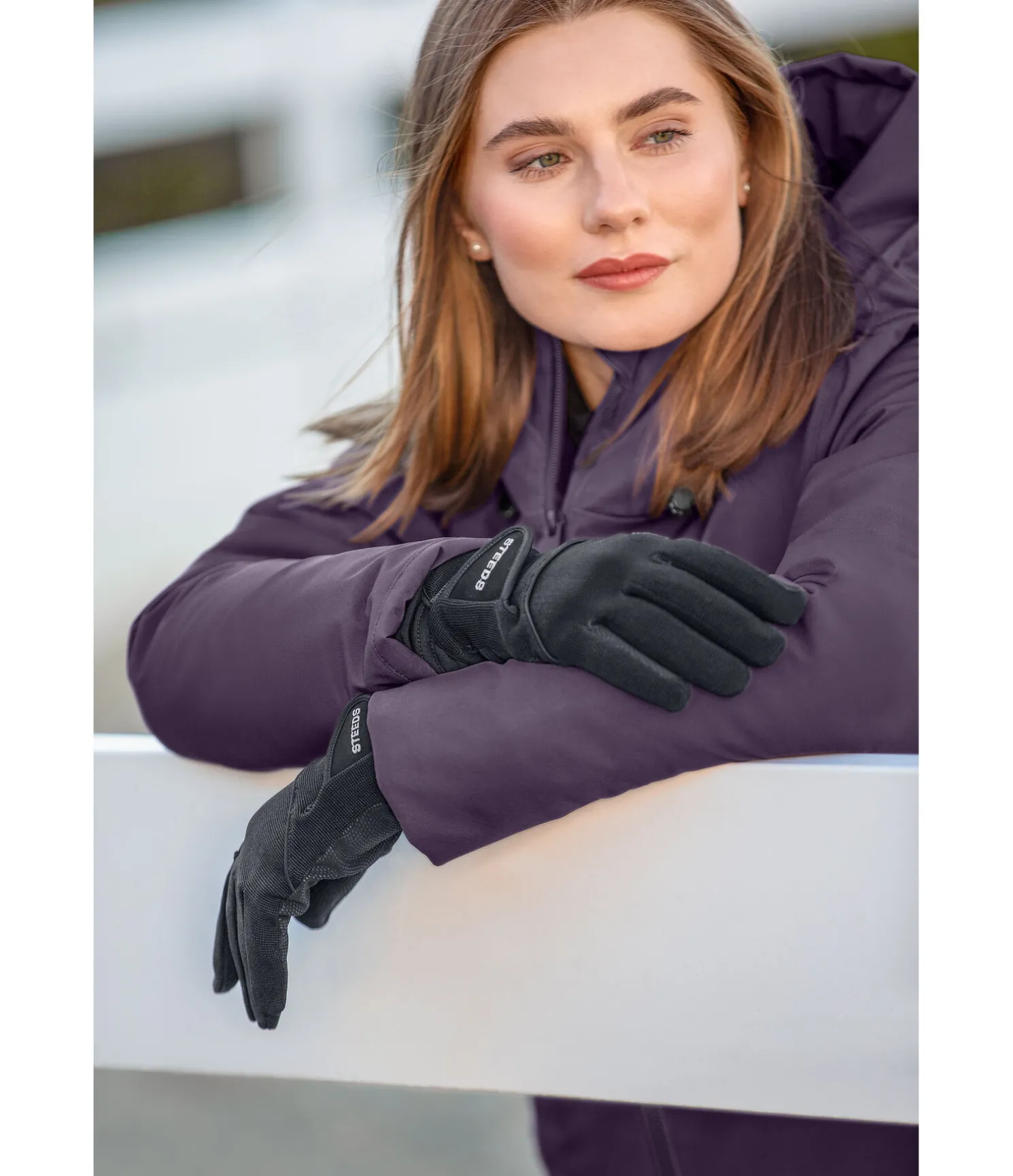 Gants d'équitation d'hiver Ribbed
