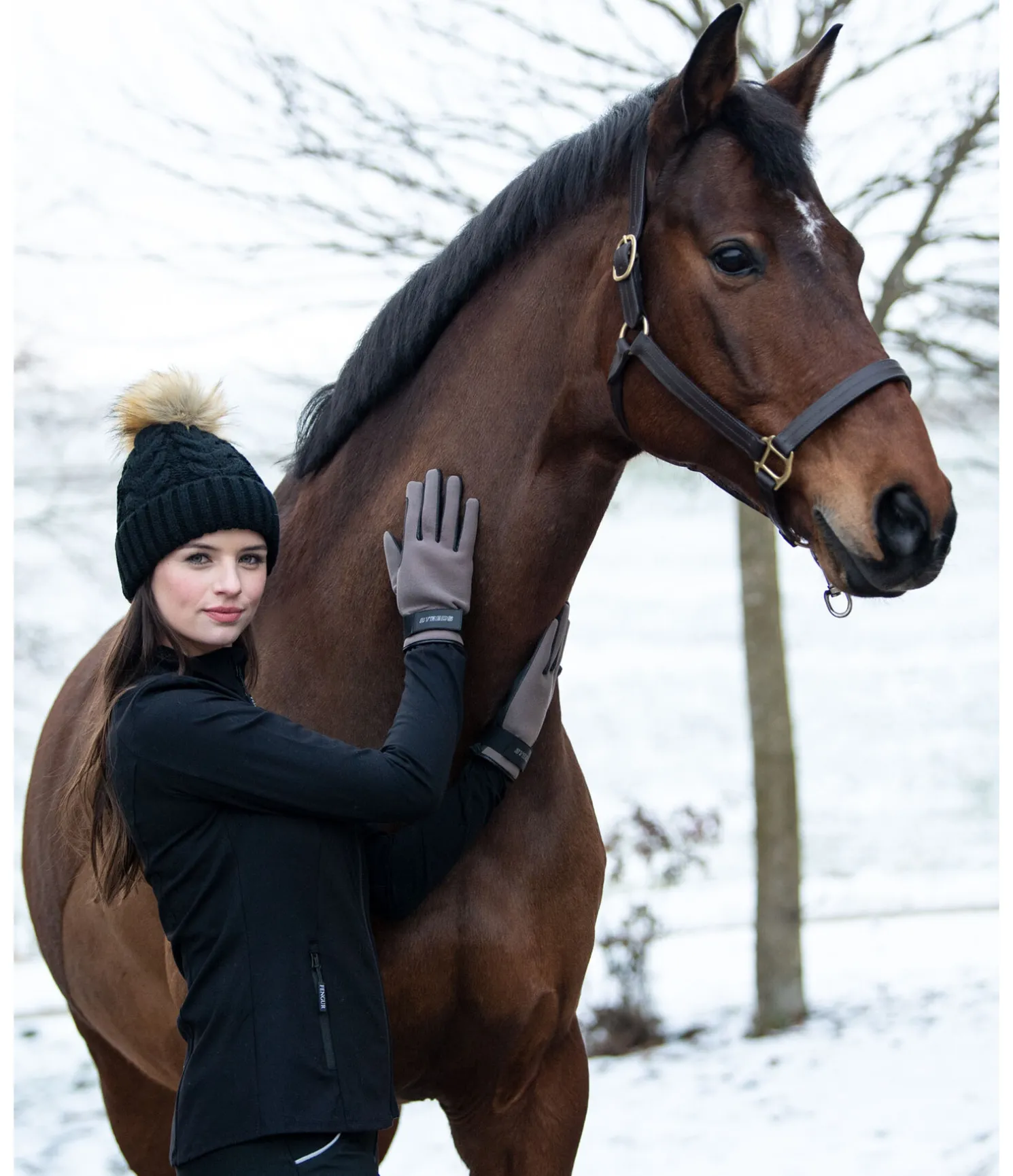 Gants d'équitation d'hiver softshell Fiss
