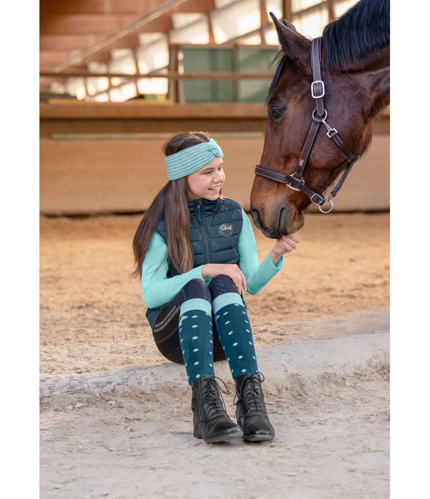 Gilet d'équitation bi-matière Enfant Sarah II