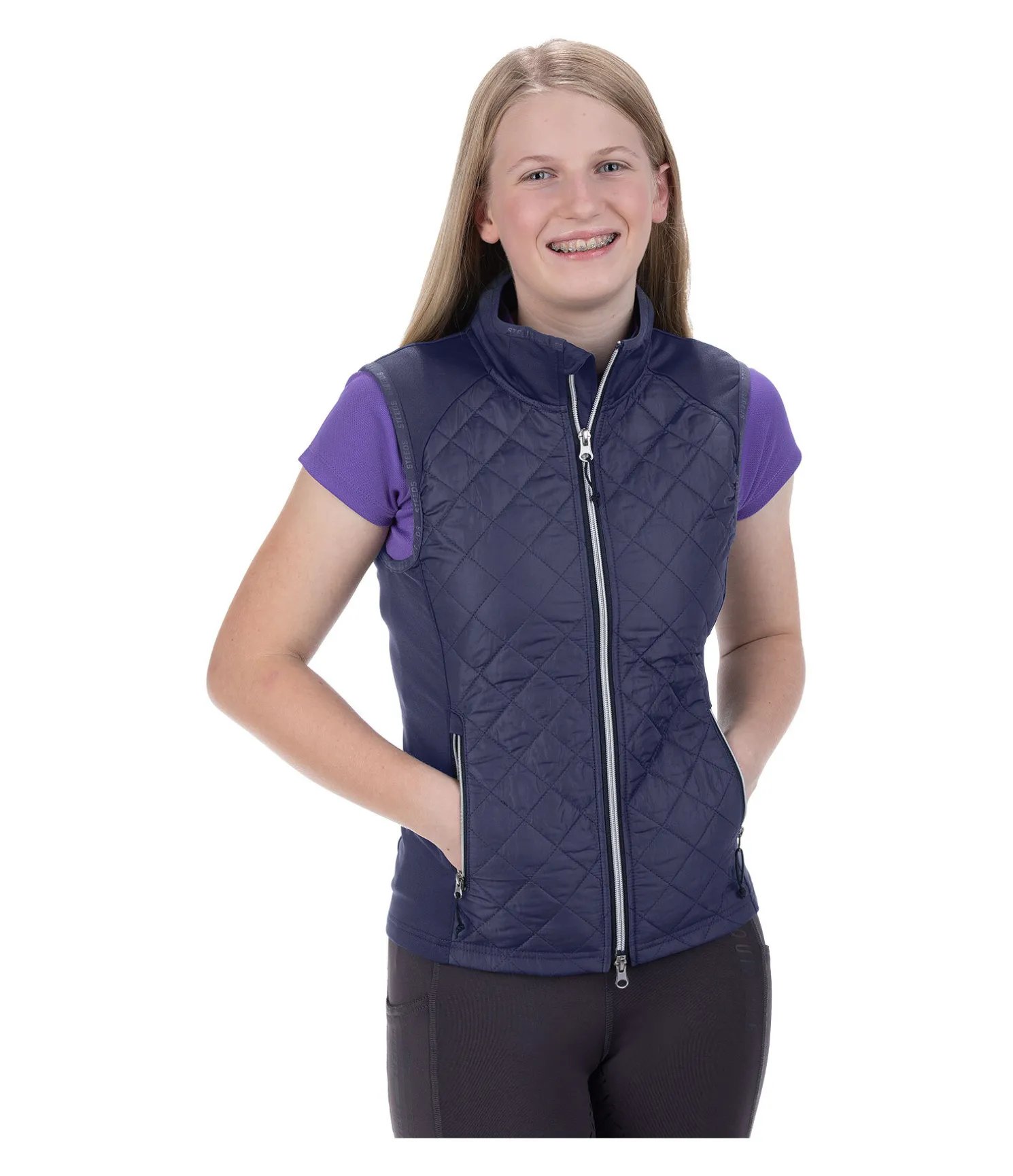 Gilet d'équitation bi-matière enfant Mika II