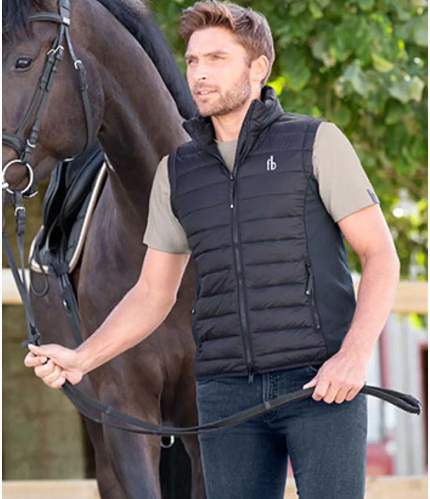 Gilet d'équitation bi-matière homme Dexter