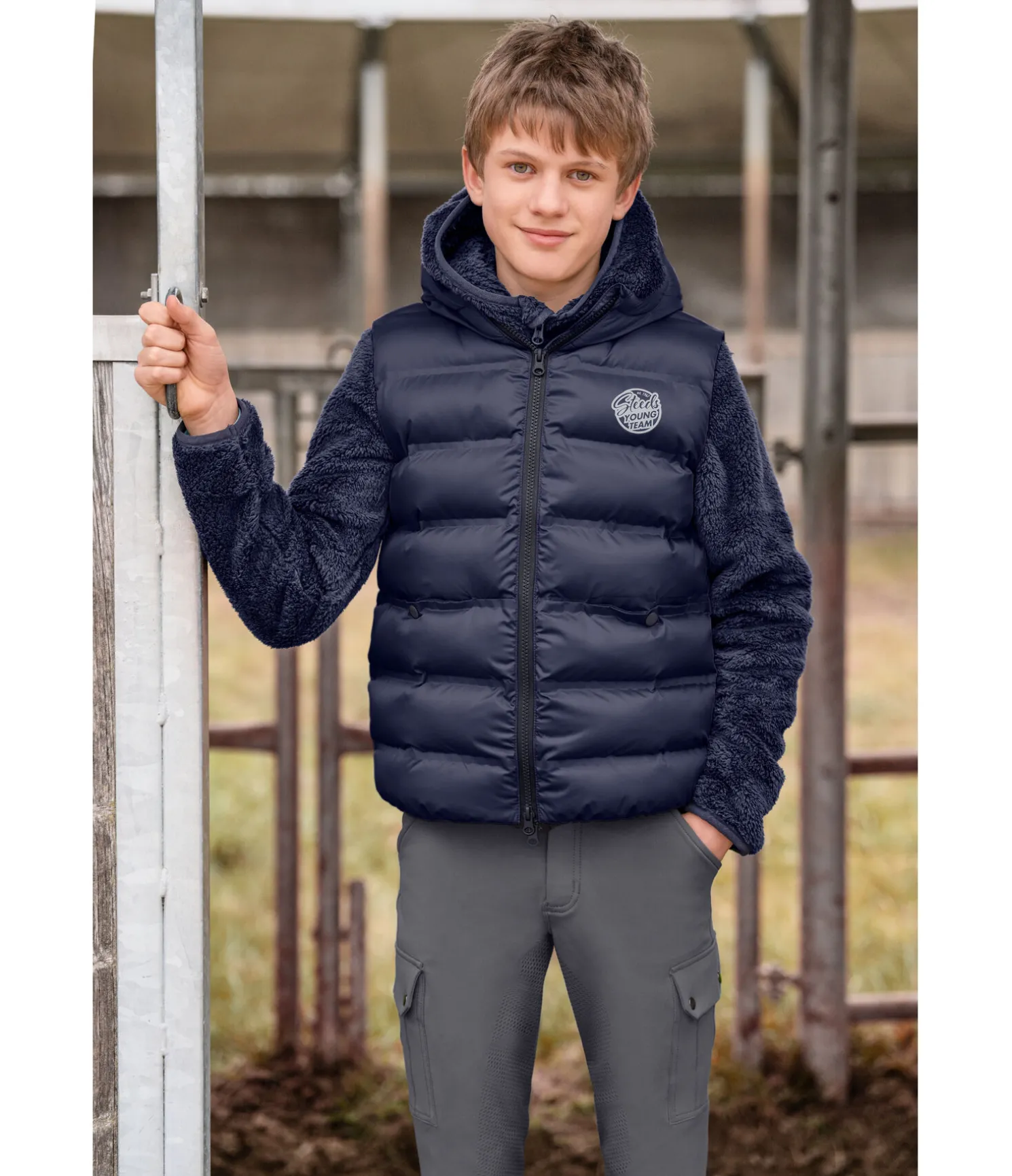 Gilet d'équitation à capuche enfant Calla