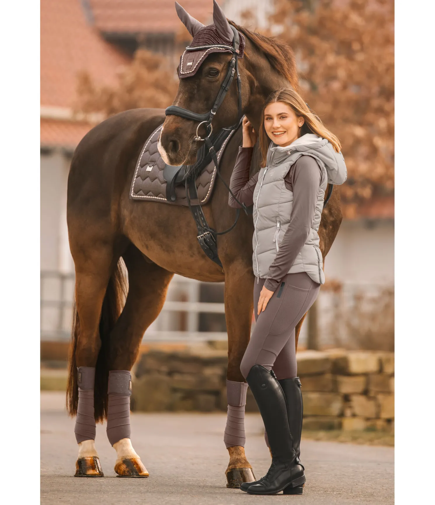 Gilet d'équitation à capuche Lena