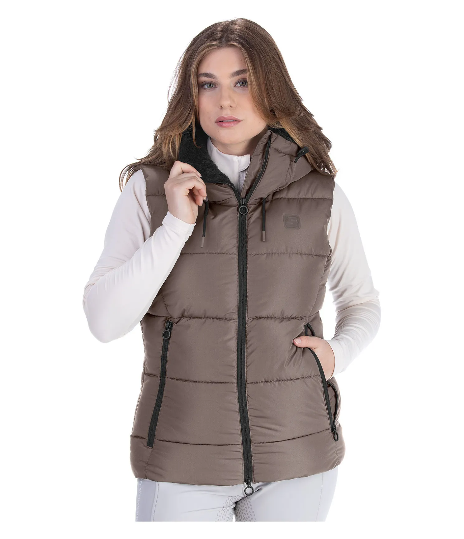 Gilet d'équitation matelassé à capuche Mira III