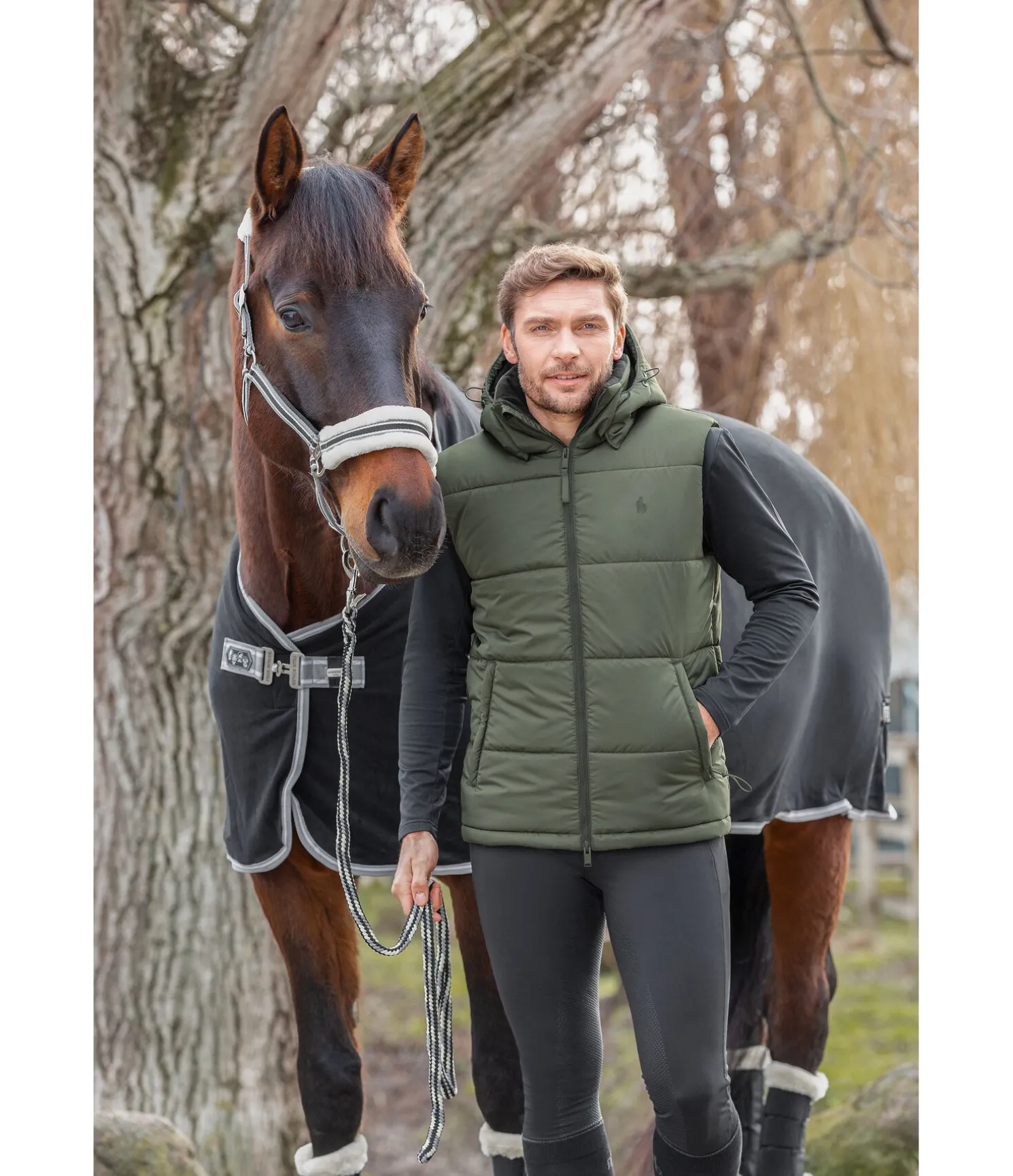 Gilet d'équitation matelassé homme Omaha