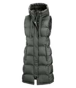 Gilet long à capuche Clara