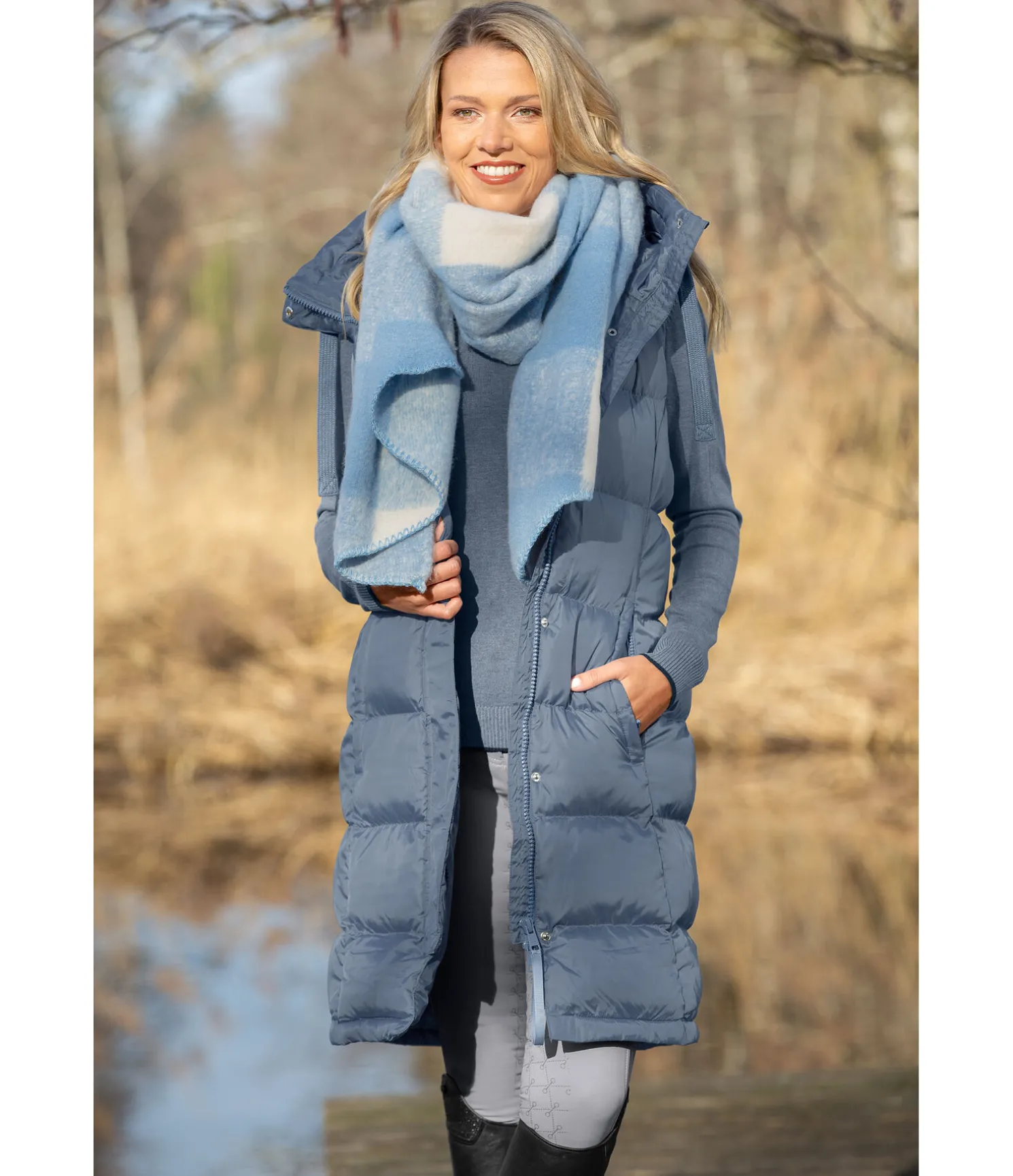 Gilet long à capuche Clara