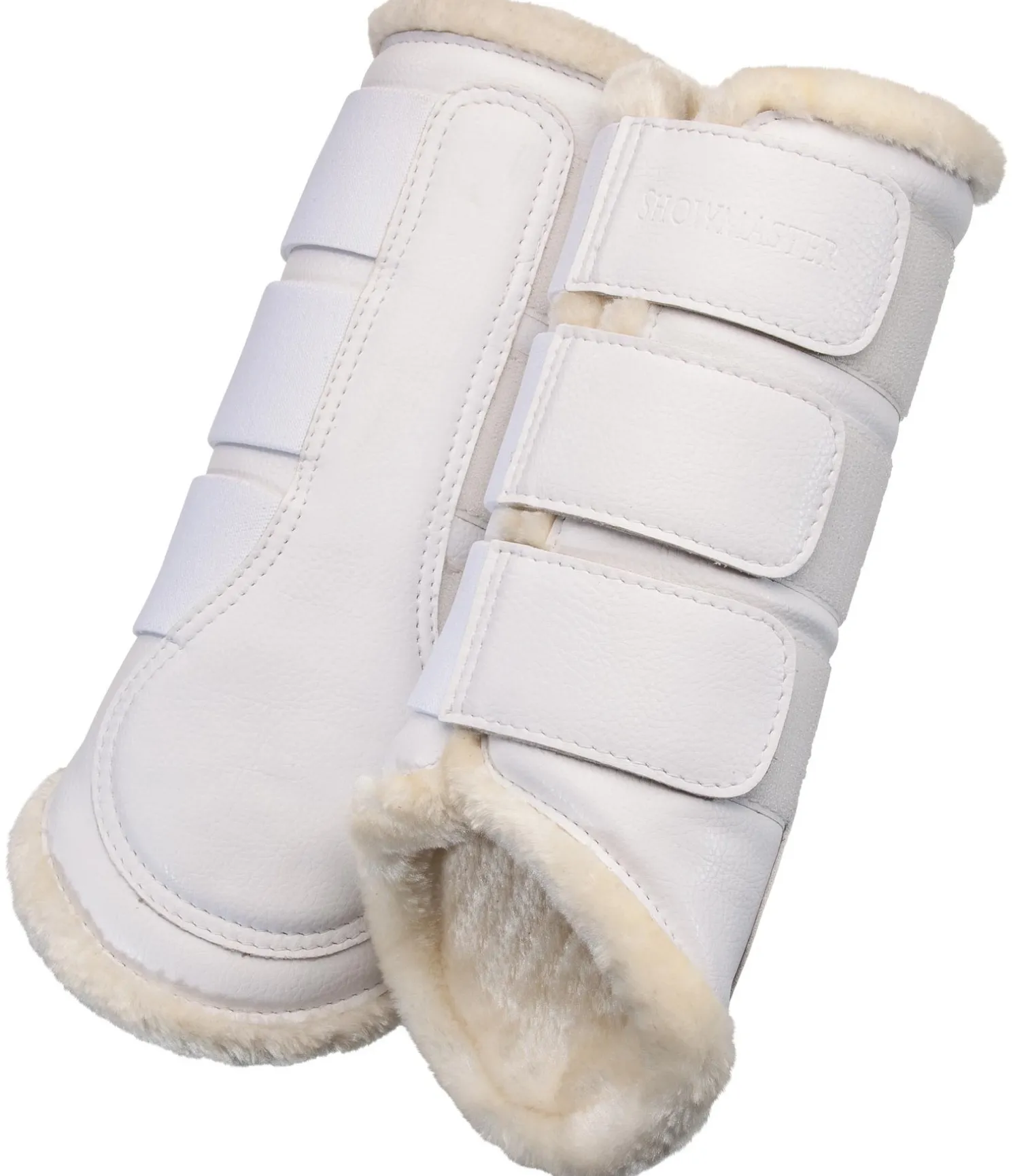 Guêtres de dressage postérieures en polaire Teddy