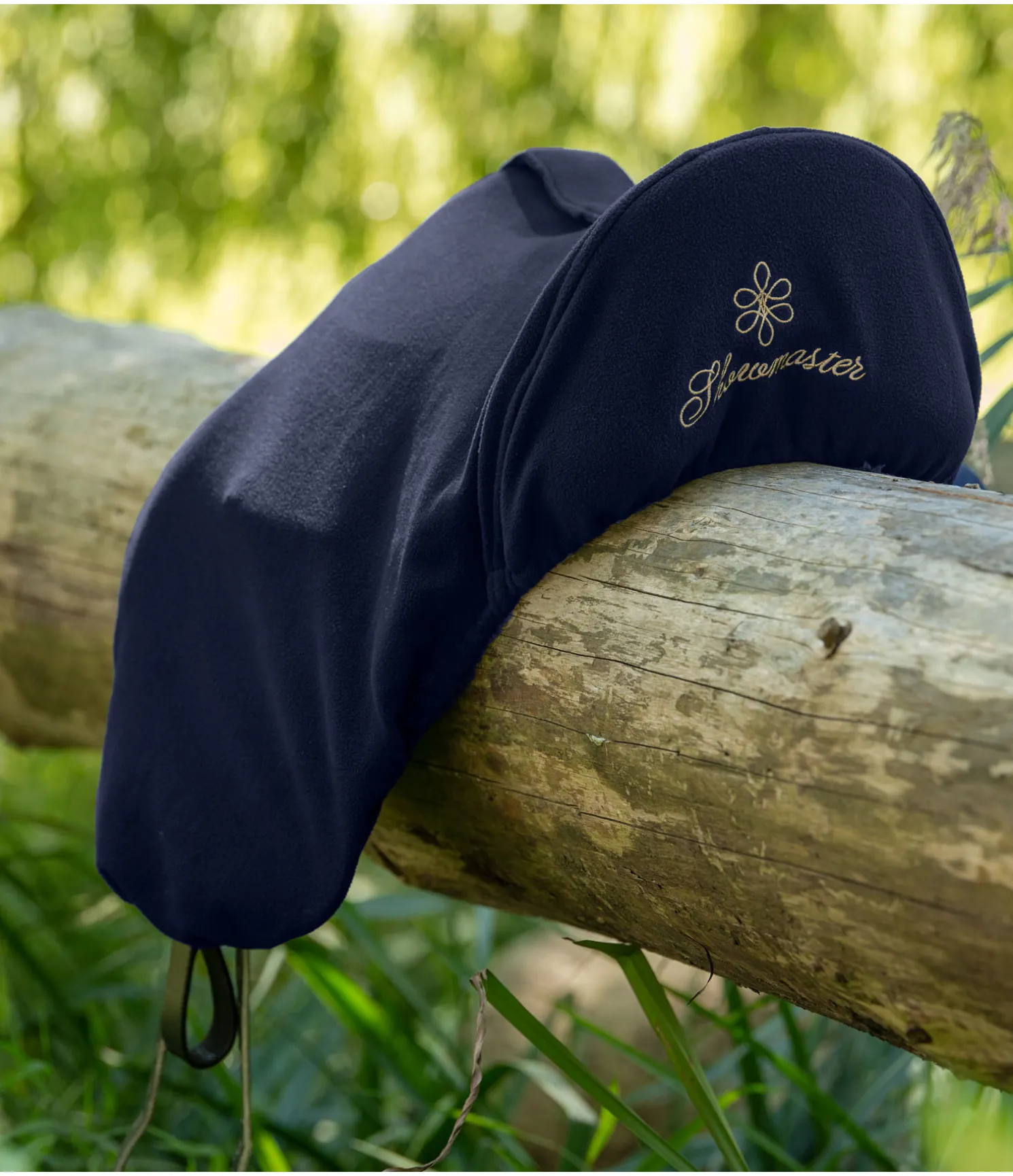 Housse de selle en polaire avec passant de sangle