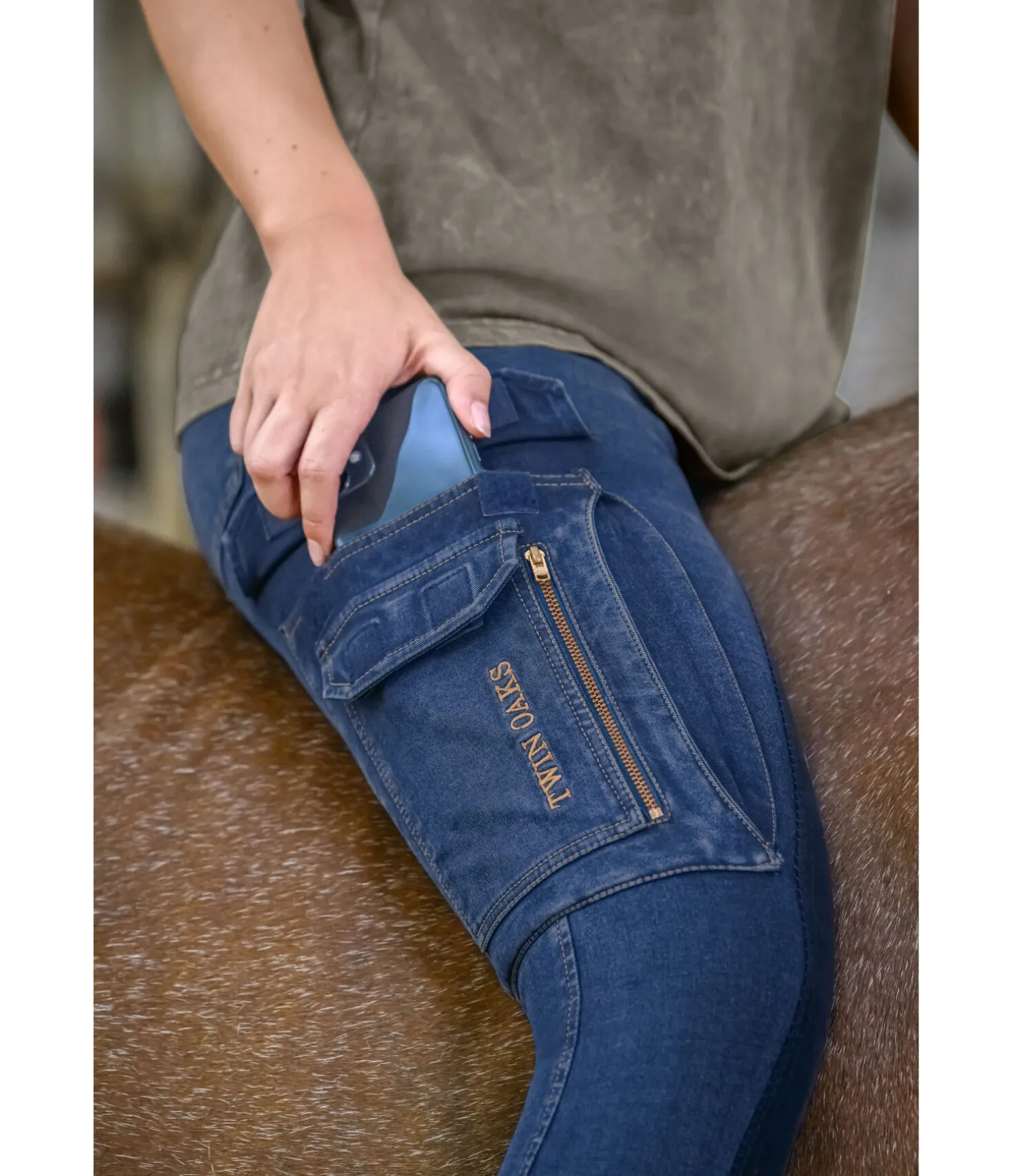 Jeans de randonnée avec fond intégral en matière synthétique Aspen
