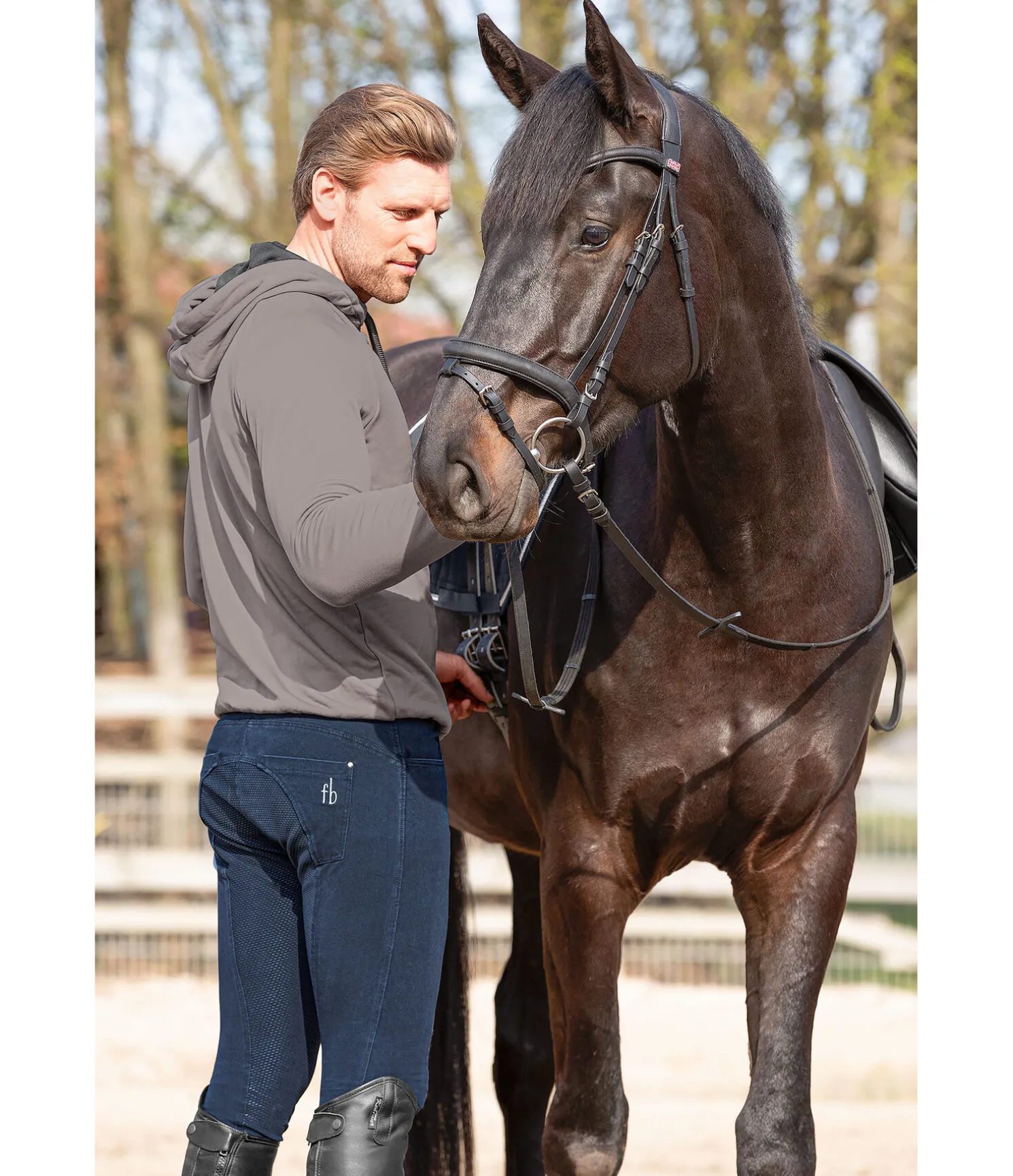 Jeans d'équitation avec fond intégral Grip homme San Francisco