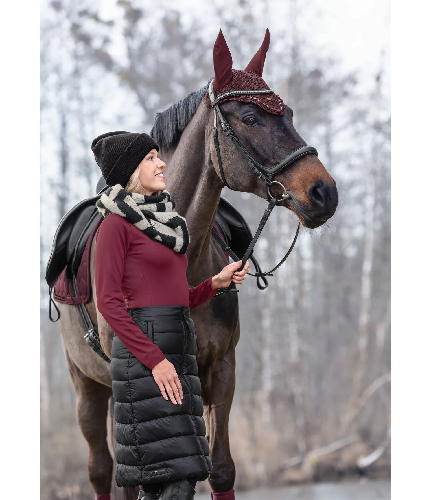 Jupe d'équitation matelassée thermique Kira