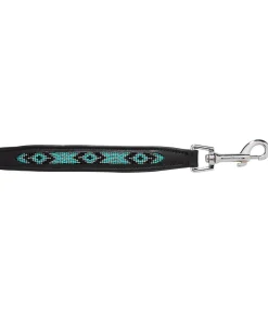 Laisse en cuir avec perles Austin