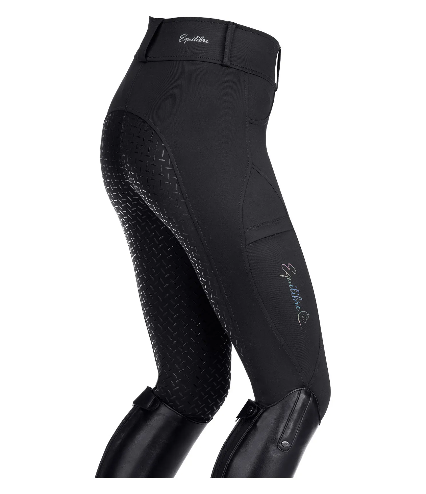 Legging d'équitation hybride à fond intégral grip enfant Eloise