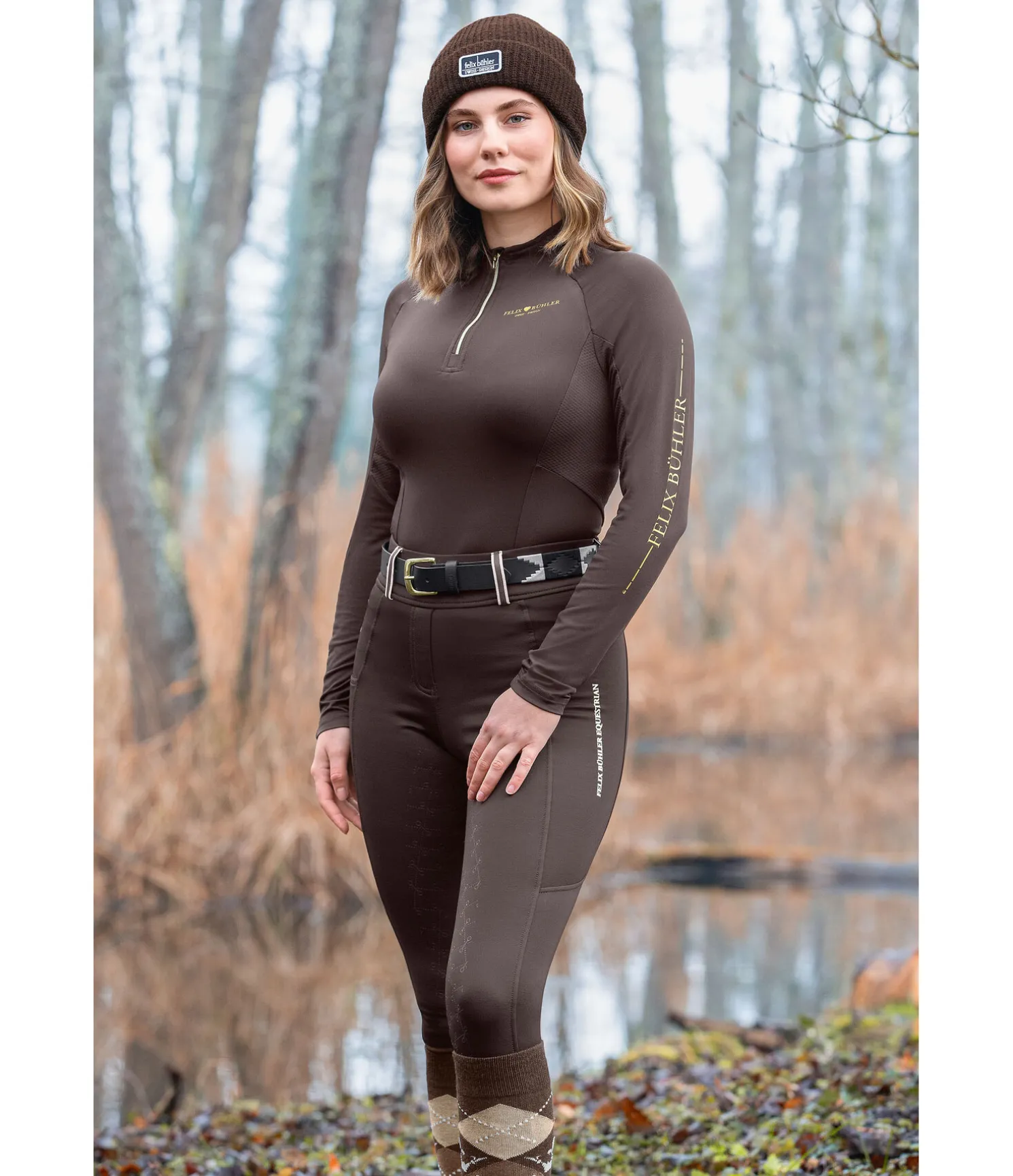 Legging d'équitation thermique avec fond intégral grip Juliette