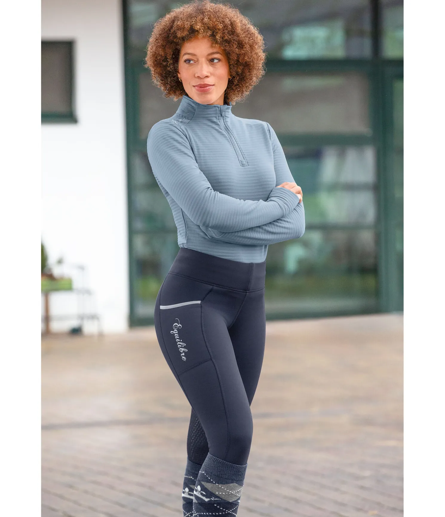 Legging d'équitation thermique à fond intégral grip Kristen