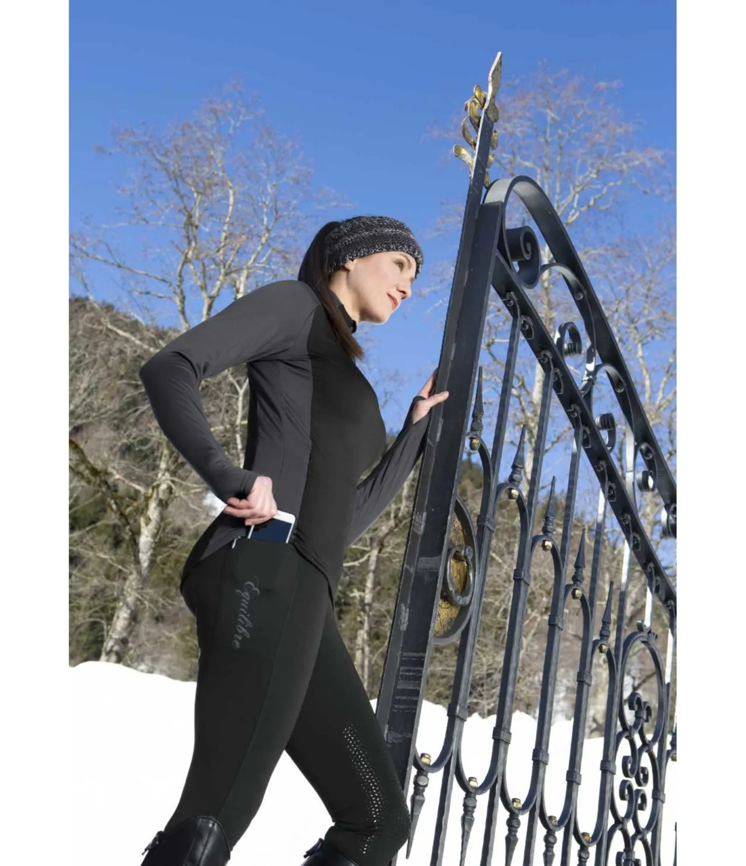 Legging d'équitation thermique à basanes grip Valerie
