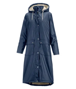 Manteau de pluie long à capuche doublé en fourrure Teddy Paris
