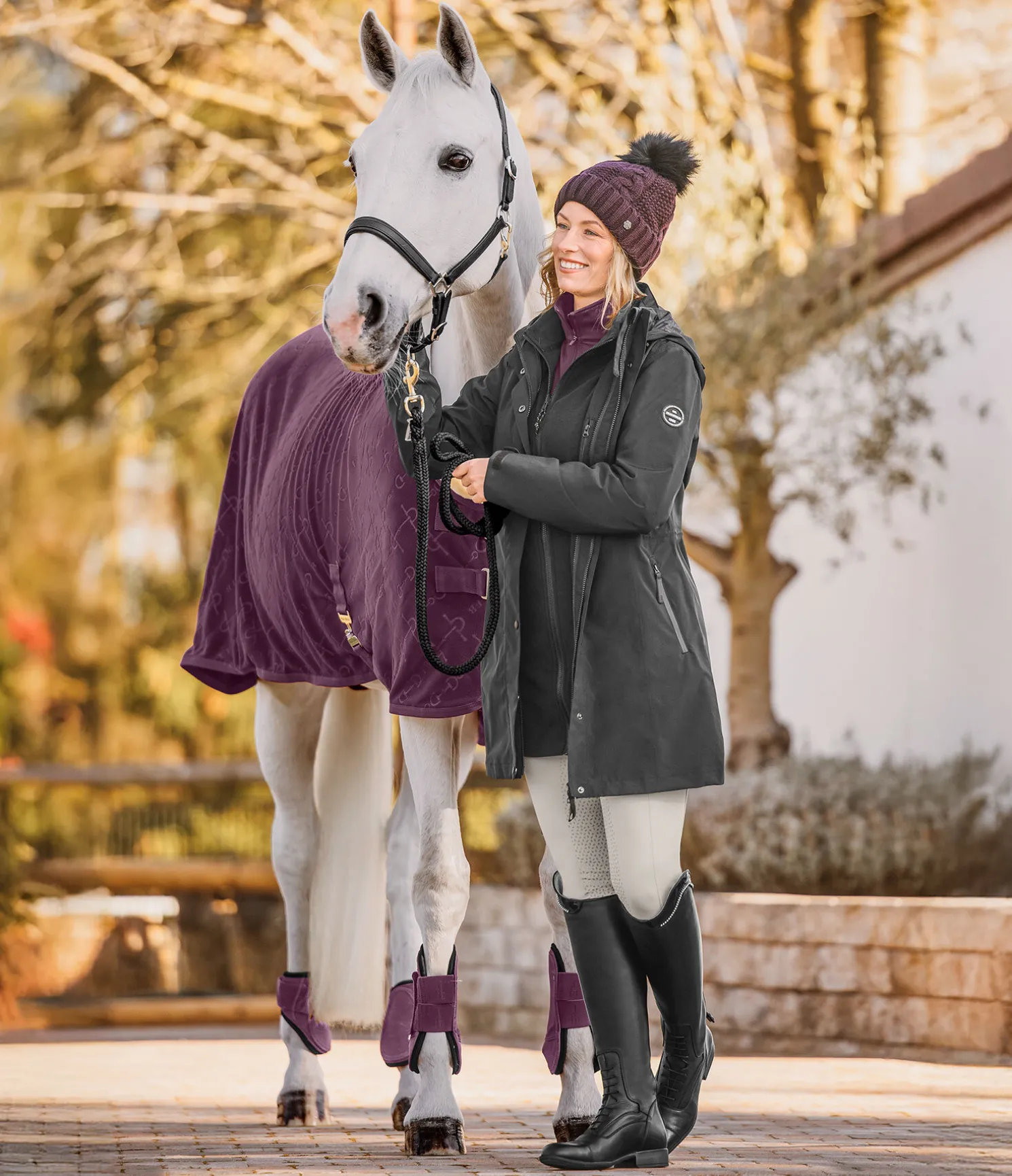 Manteau d'équitation technique 3 en 1 à capuche Phoebe