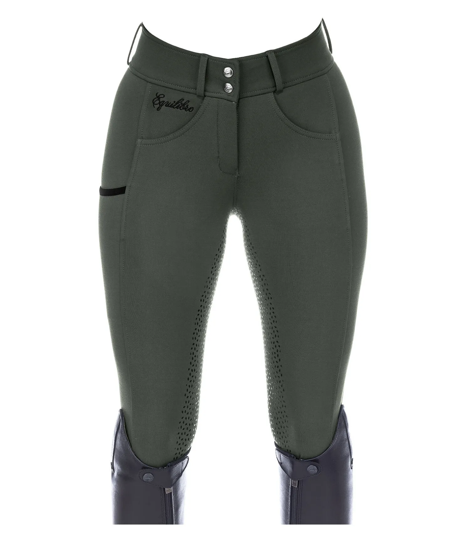 Pantalon d'équitation confort taille haute à fond intégral grip Juliane