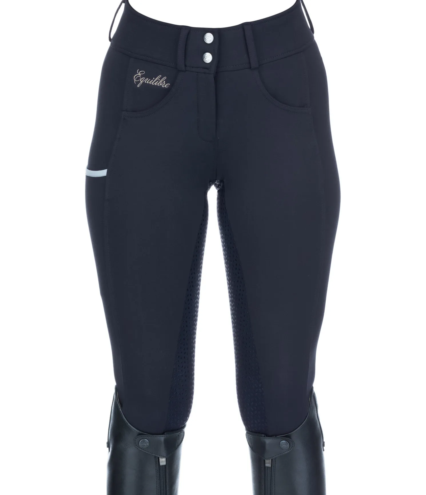 Pantalon d'équitation confort taille haute à fond intégral grip Juliane