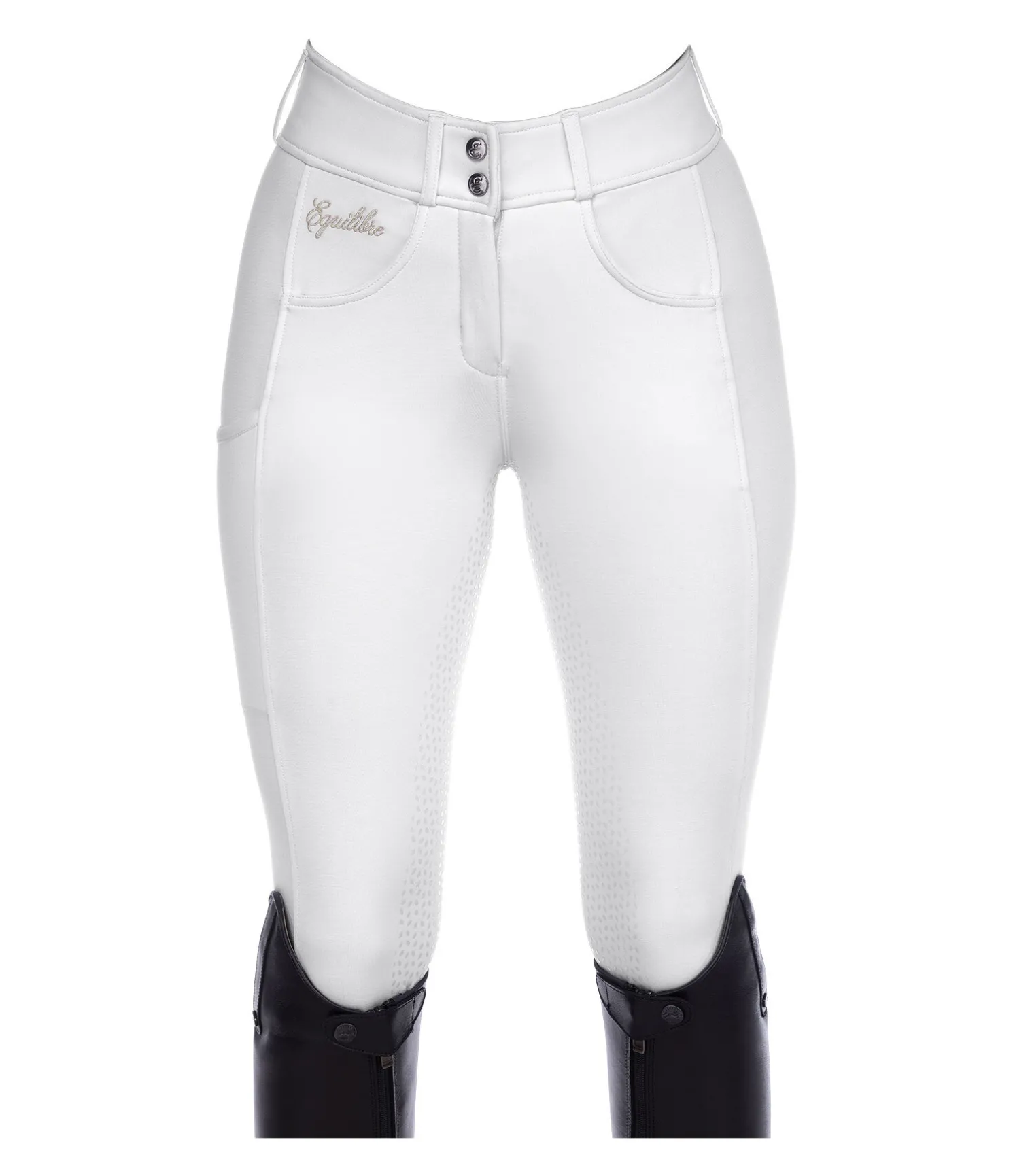 Pantalon d'équitation confort taille haute à fond intégral grip Juliane