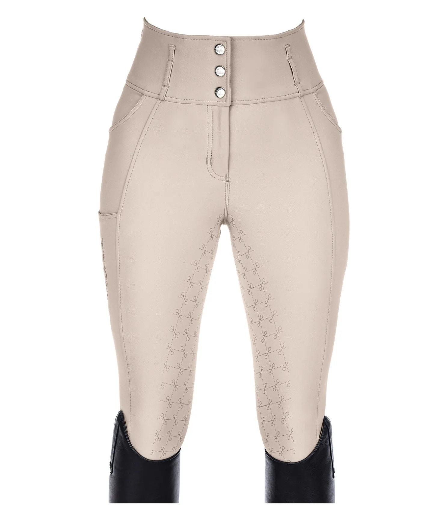 Pantalon d'équitation confort taille haute à fond intégral grip Tabea