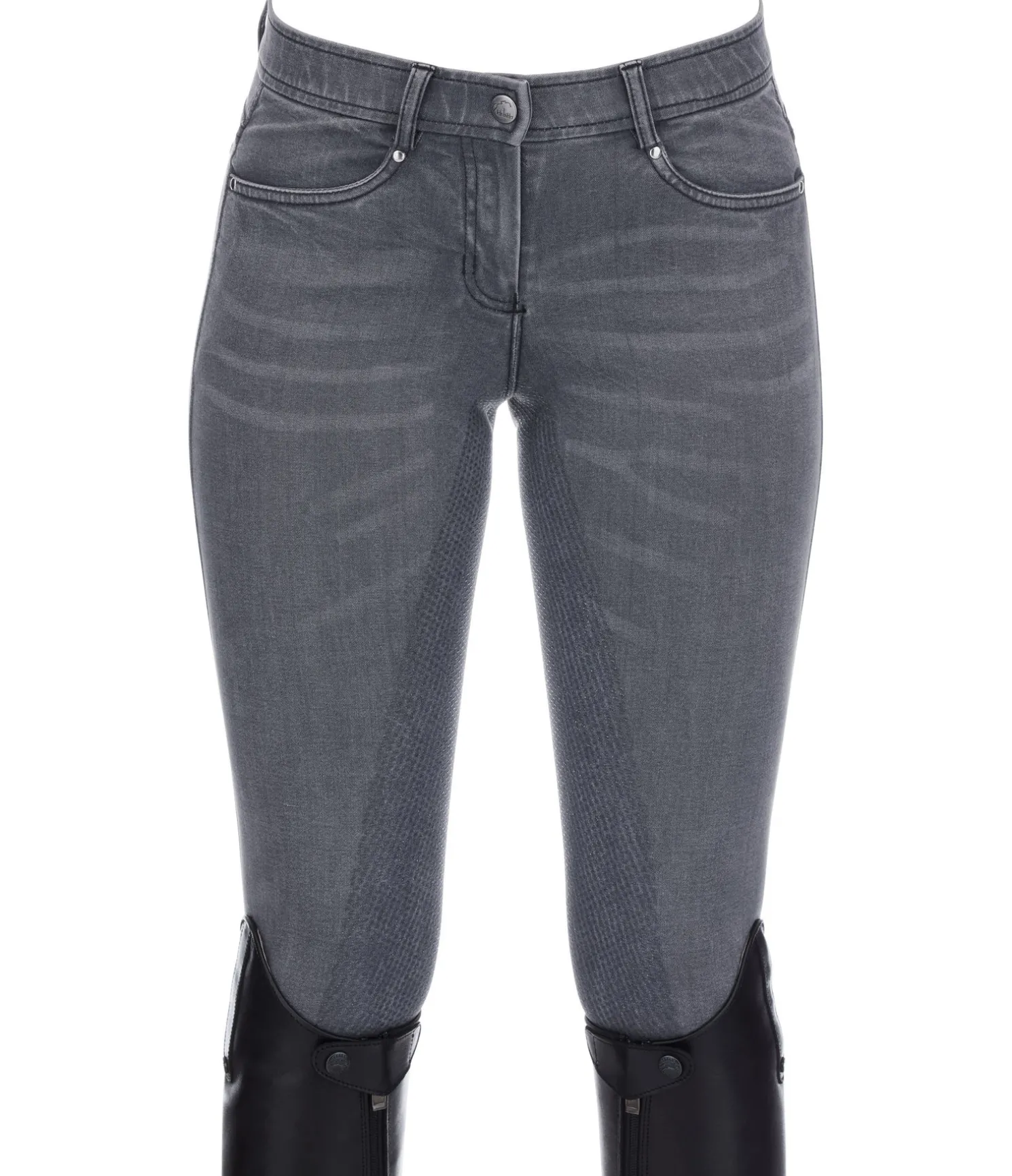 Pantalon d'équitation denim à fond intégral Grip Linea
