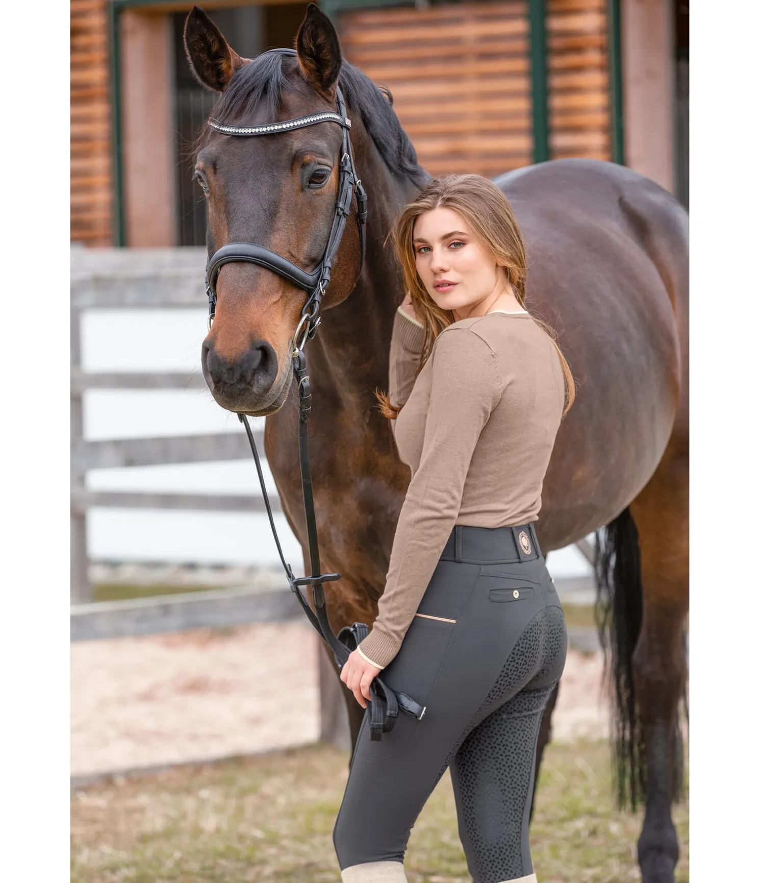 Pantalon d'équitation à fond intégral grip Life Cycle