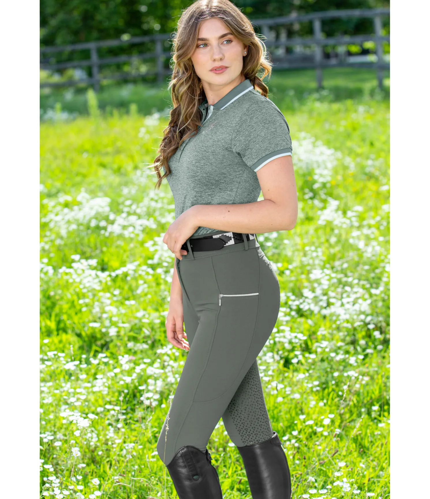 Pantalon d'équitation à fond intégral grip Life Cycle