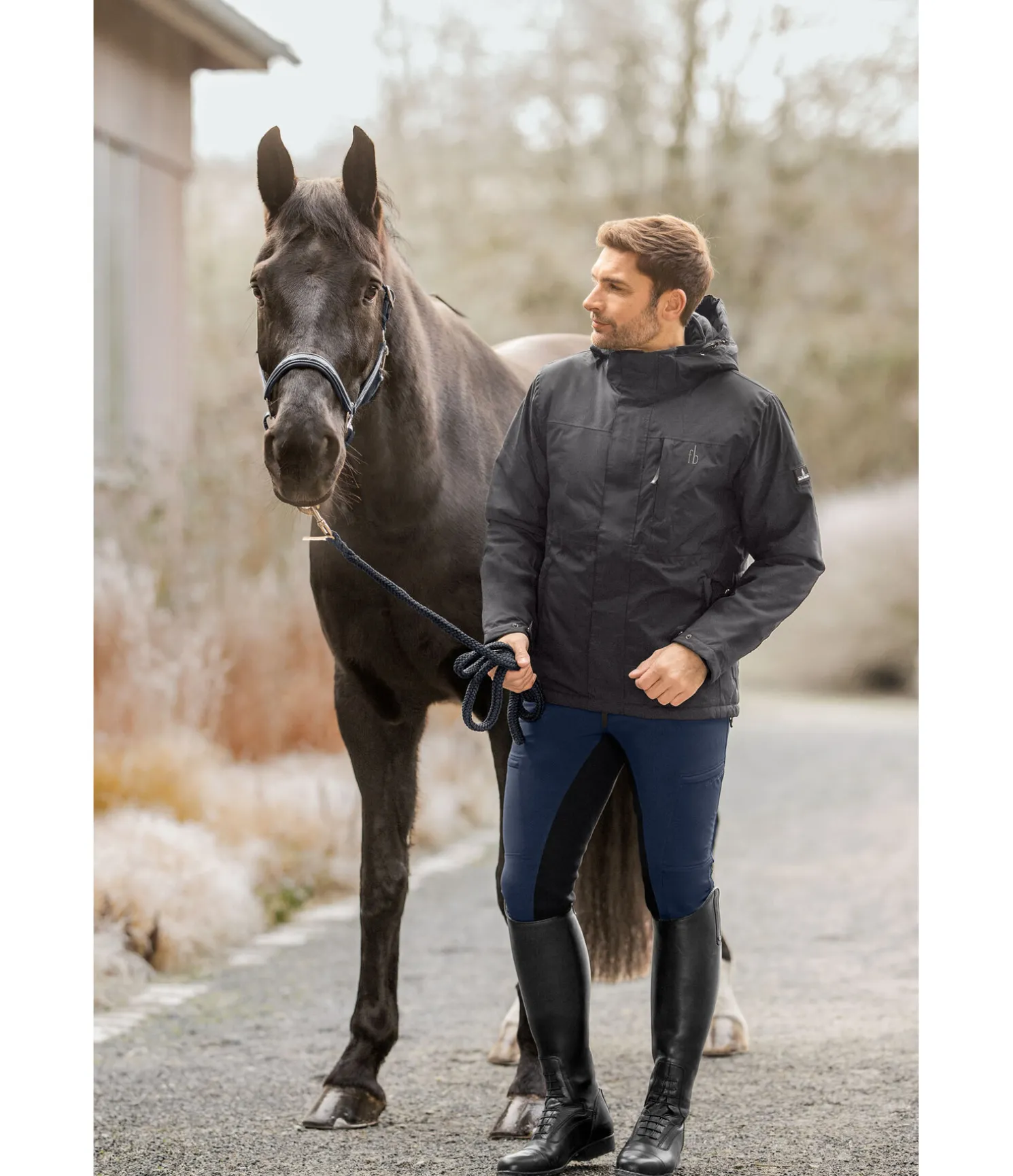 Pantalon d'équitation hybride à fond intégral homme Lyon