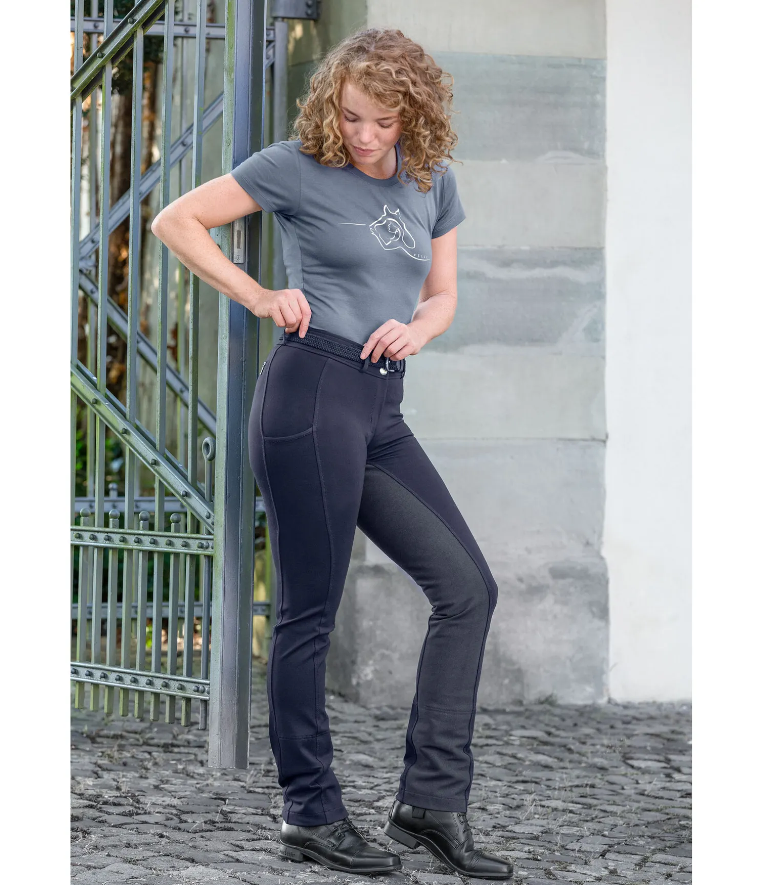 Pantalon d'équitation jodhpur à fond intégral Tamara