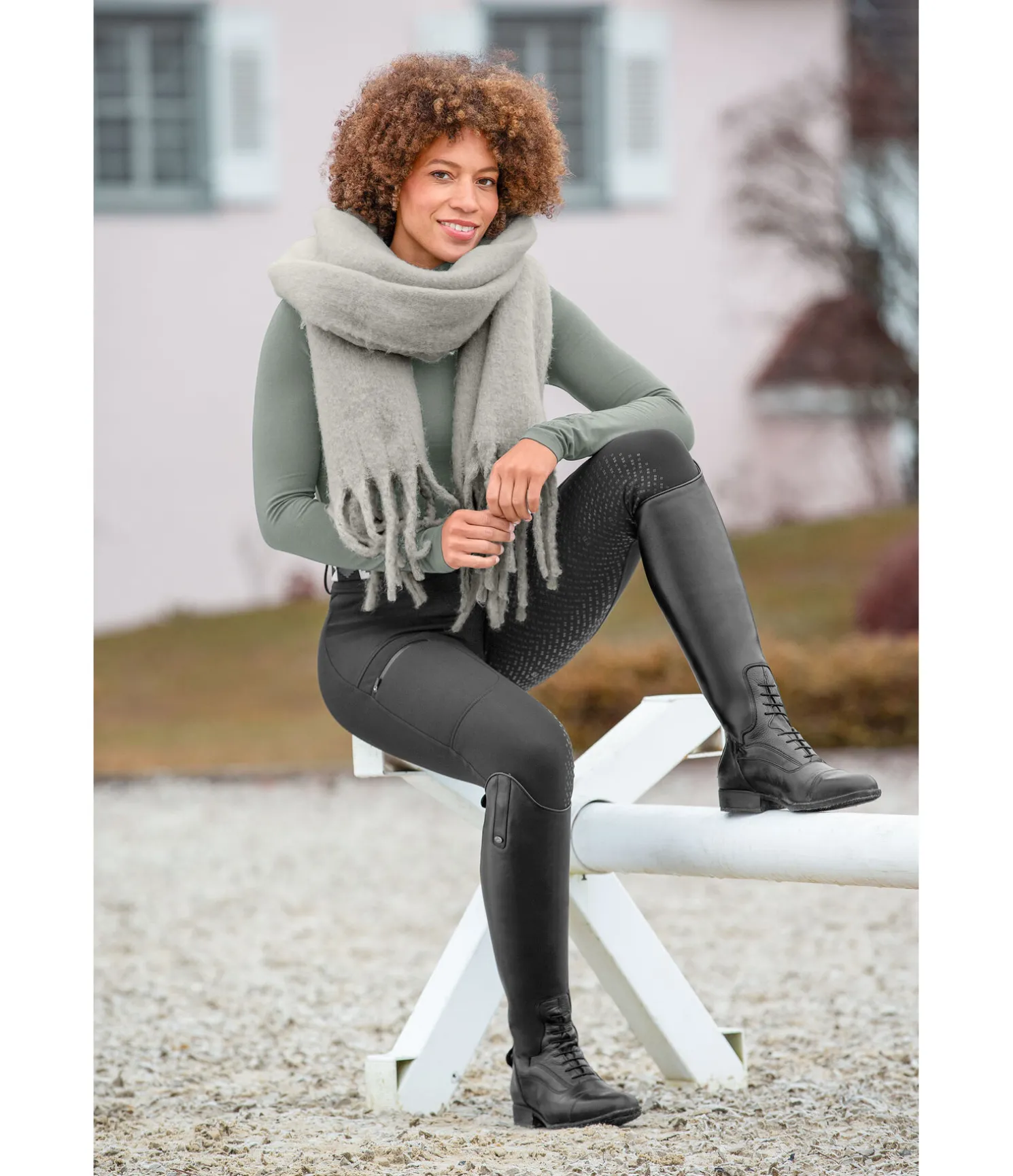 Pantalon d'équitation softshell avec grip Cosima