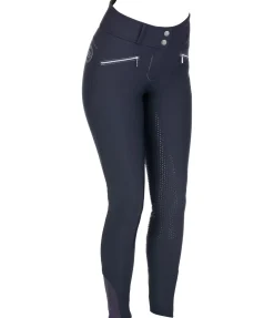 Pantalon d'équitation taille haute shoftshell à fond intégral Grip Ariana