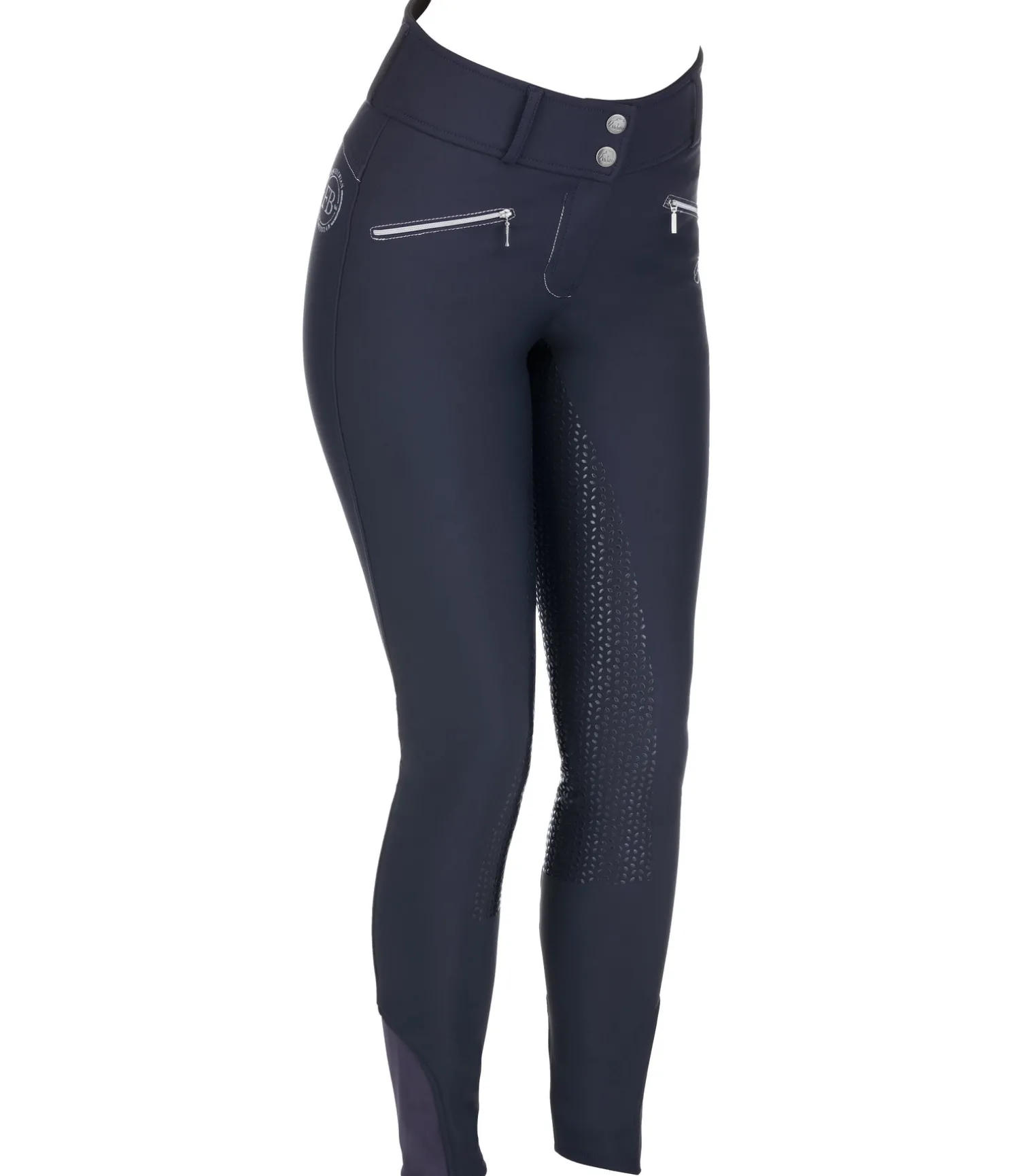 Pantalon d'équitation taille haute shoftshell à fond intégral Grip Ariana