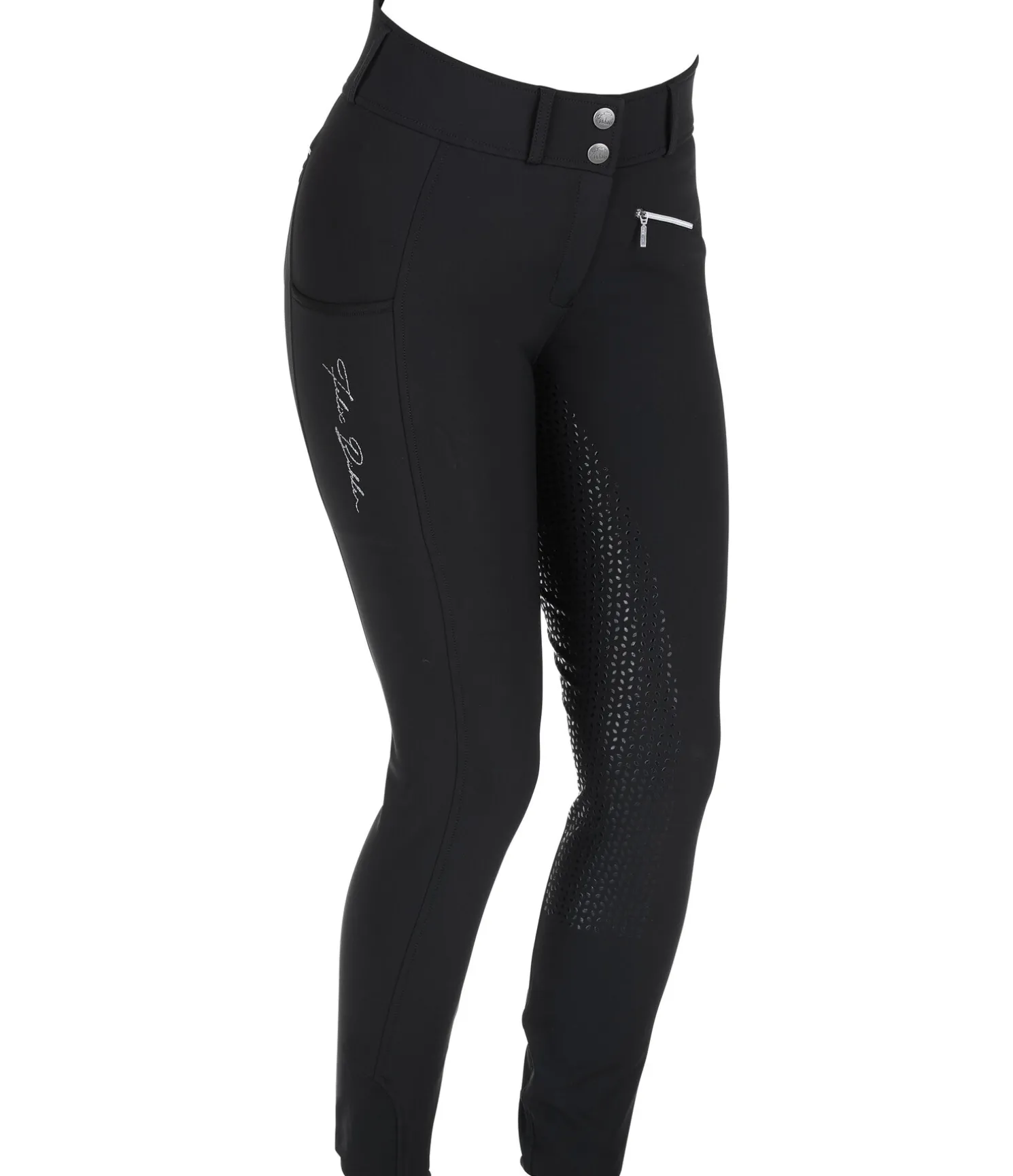 Pantalon d'équitation taille haute thermique à fond intégral grip Elodie