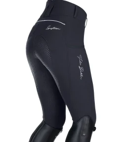 Pantalon d'équitation taille haute thermique à fond intégral grip Elodie