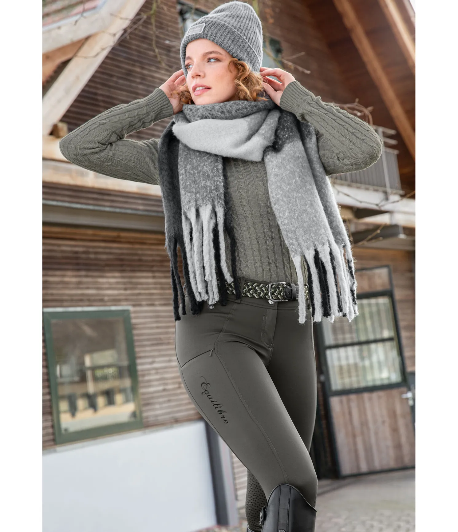 Pantalon d'équitation thermique hybride à fond intégral Grip Marleen