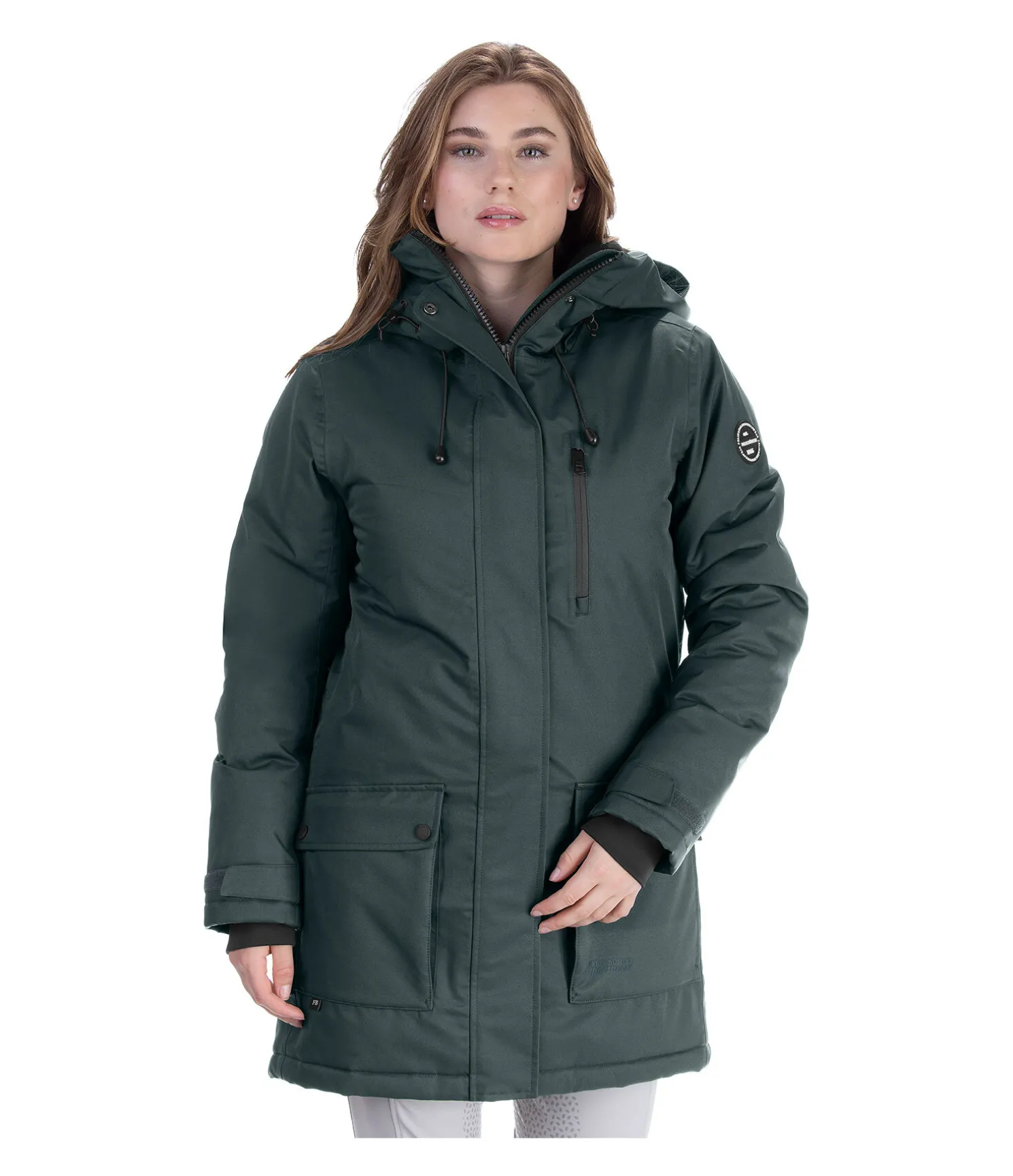 Parka d'équitation technique à capuche Anouk