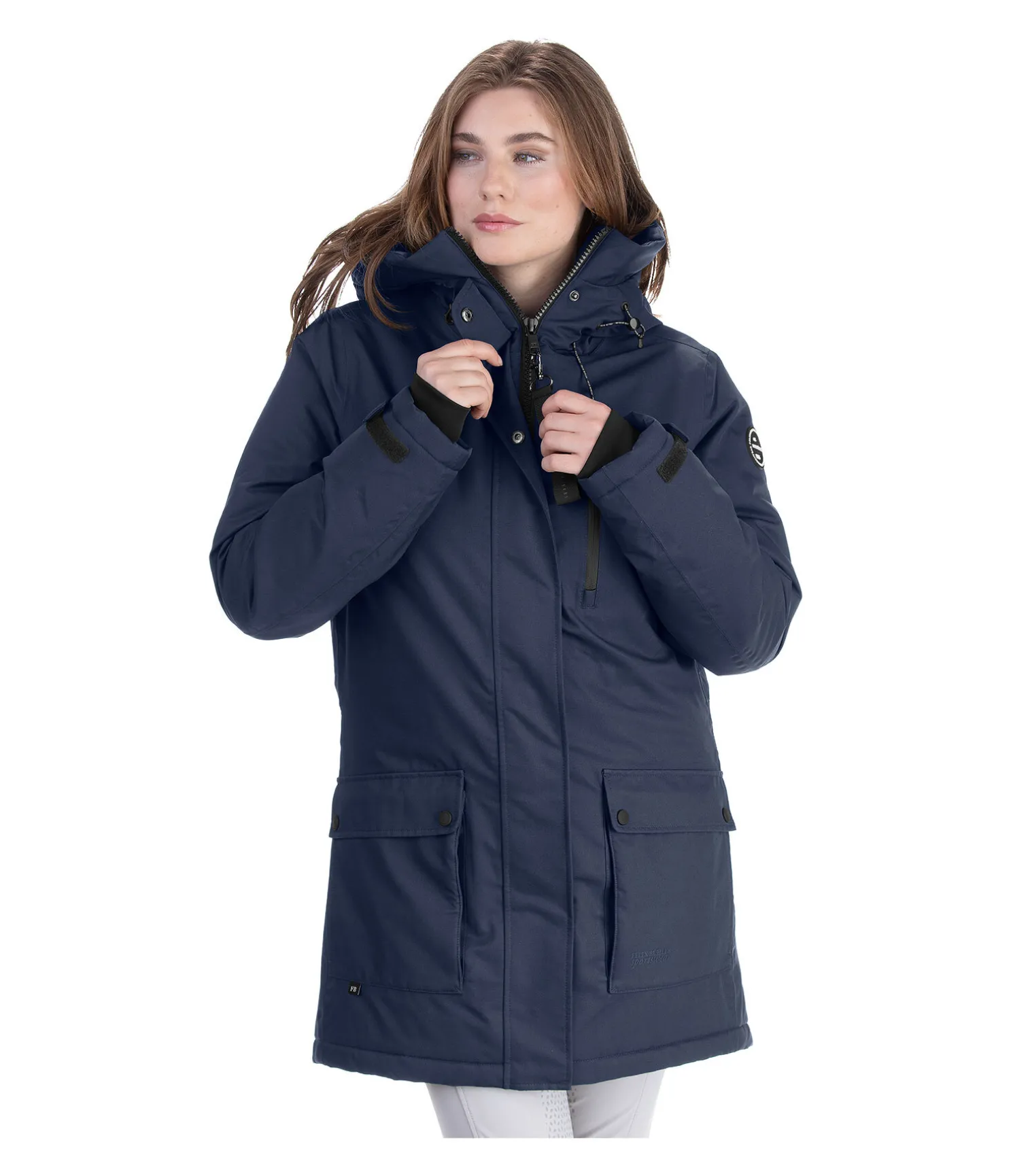 Parka d'équitation technique à capuche Anouk