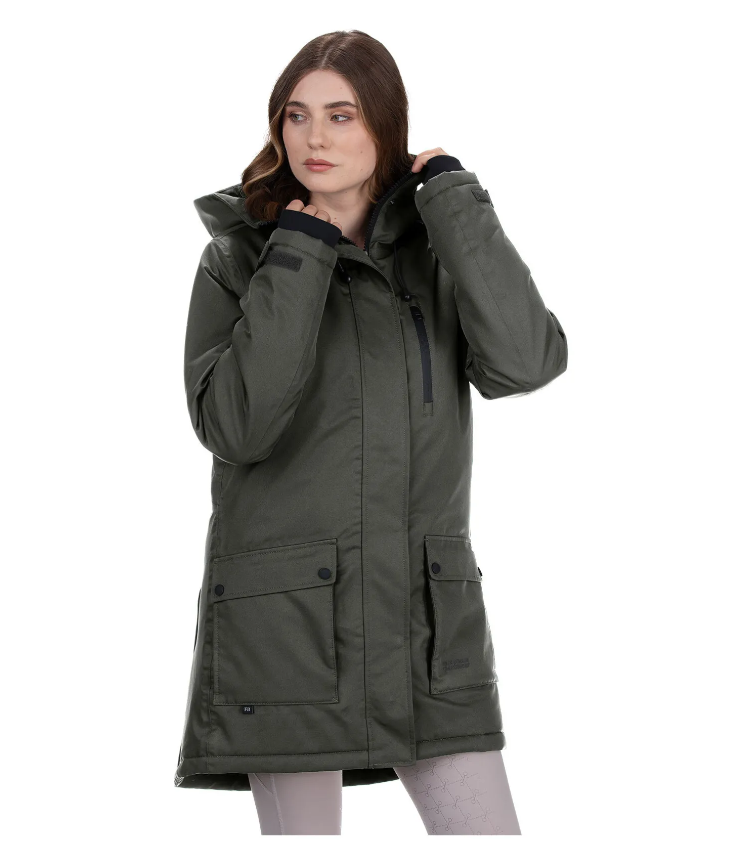 Parka d'équitation technique à capuche Anouk
