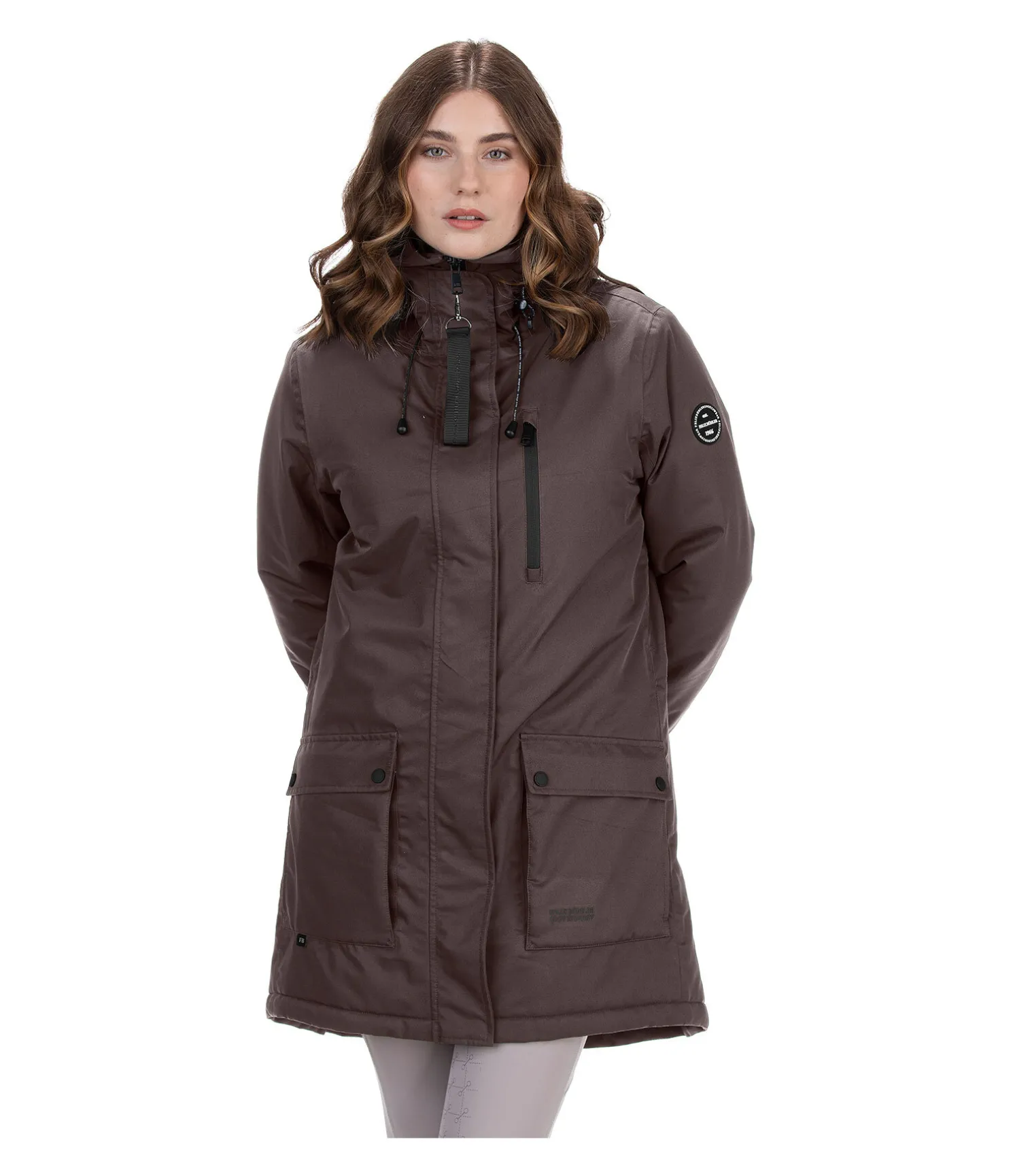 Parka d'équitation technique à capuche Anouk